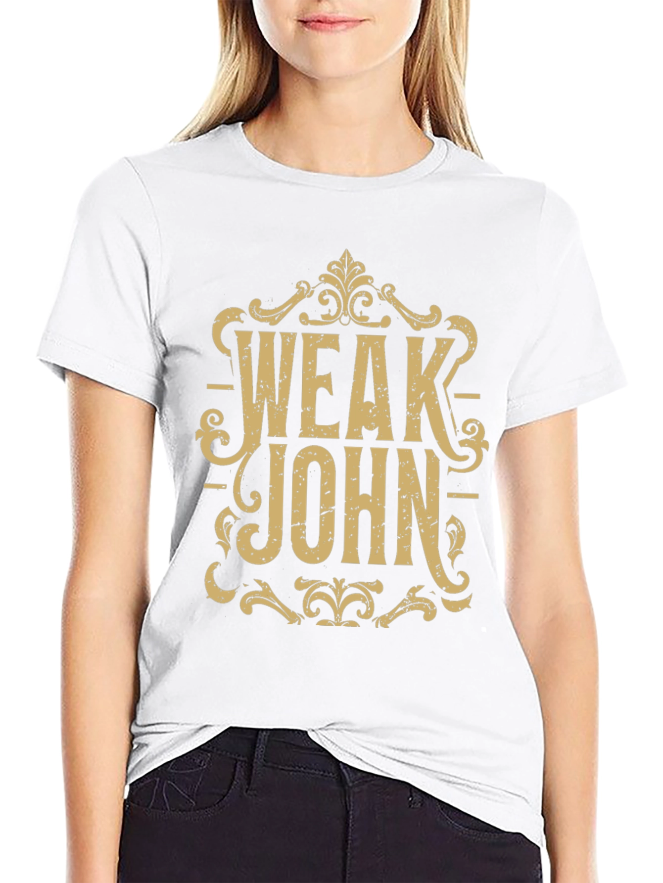 Weak John Graphic T-Shirt - Funny Slogan Tee