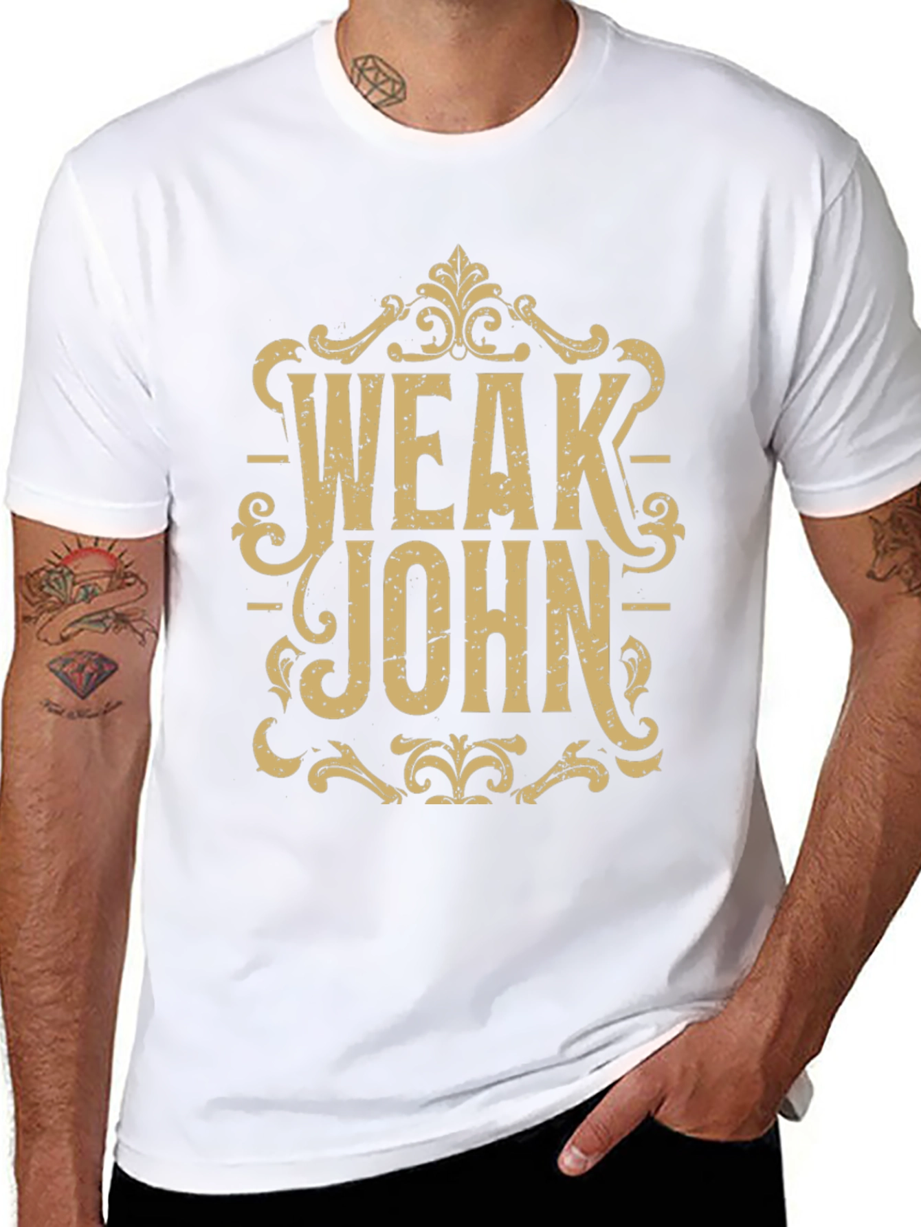 Weak John Graphic T-Shirt - Funny Slogan Tee