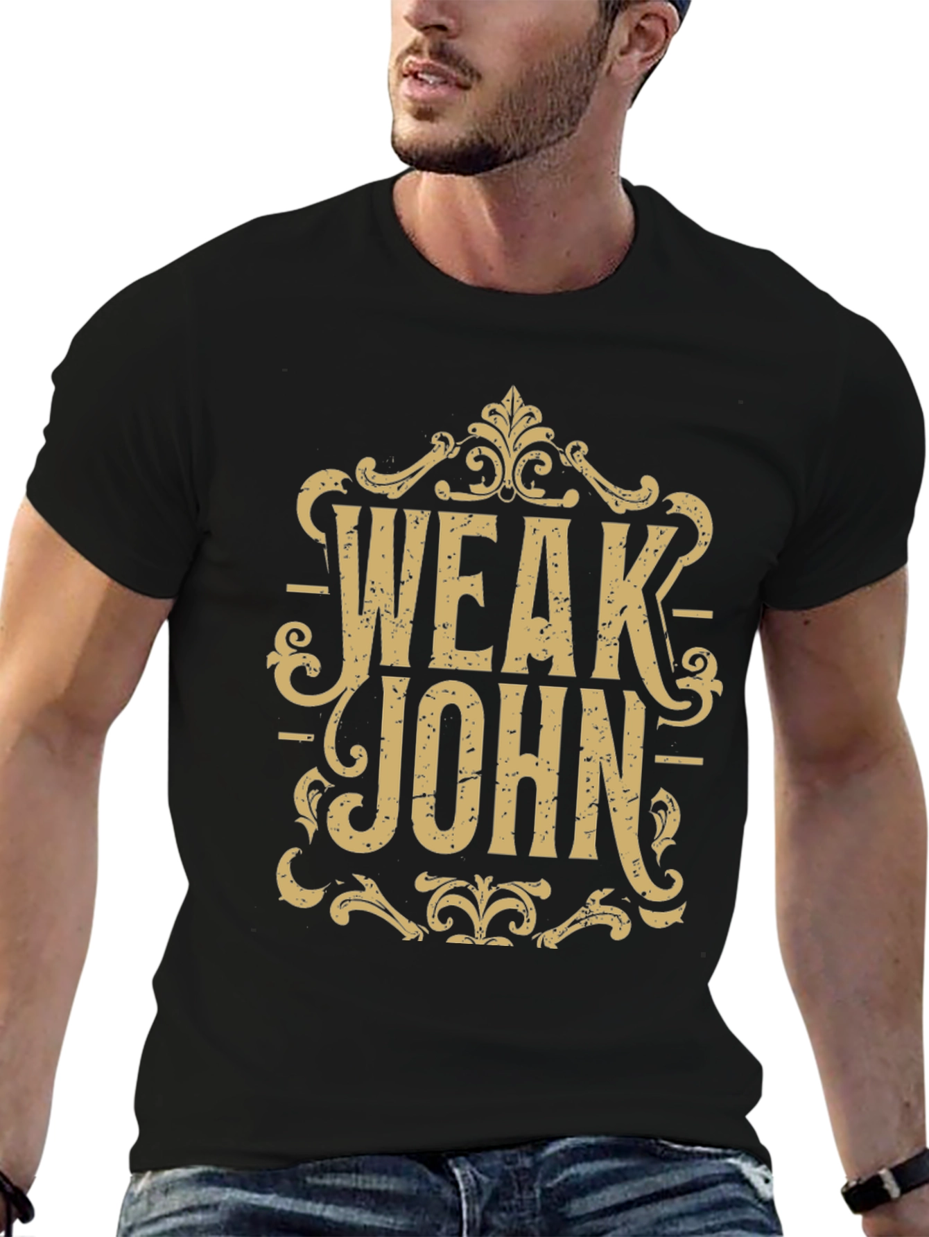 Weak John Graphic T-Shirt - Funny Slogan Tee