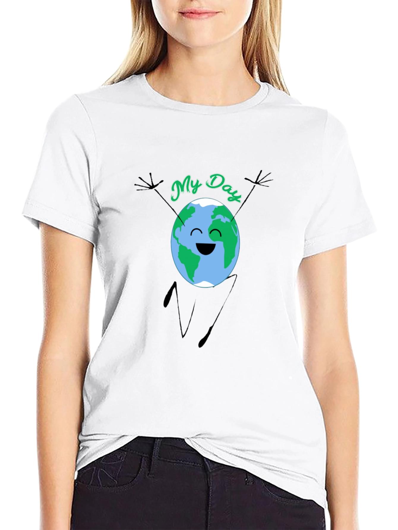 Earth Day Graphic T-Shirt - Black