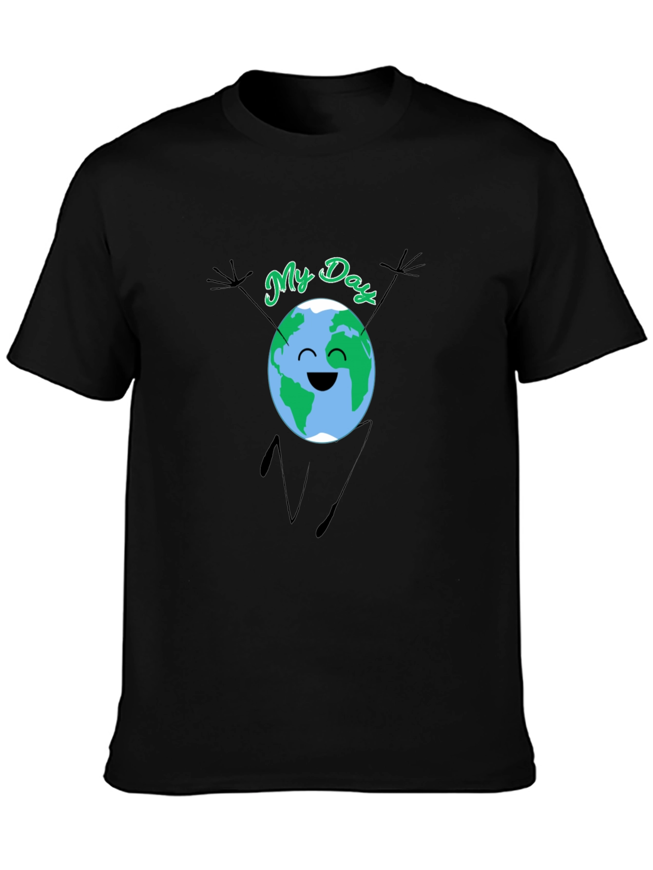 Earth Day Graphic T-Shirt - Black