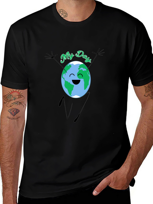 Earth Day Graphic T-Shirt - Black
