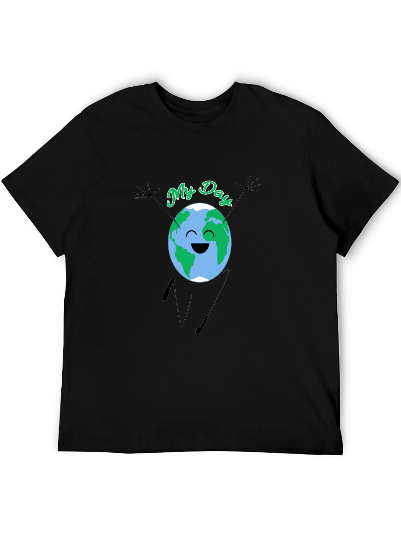 Earth Day Graphic T-Shirt - Black