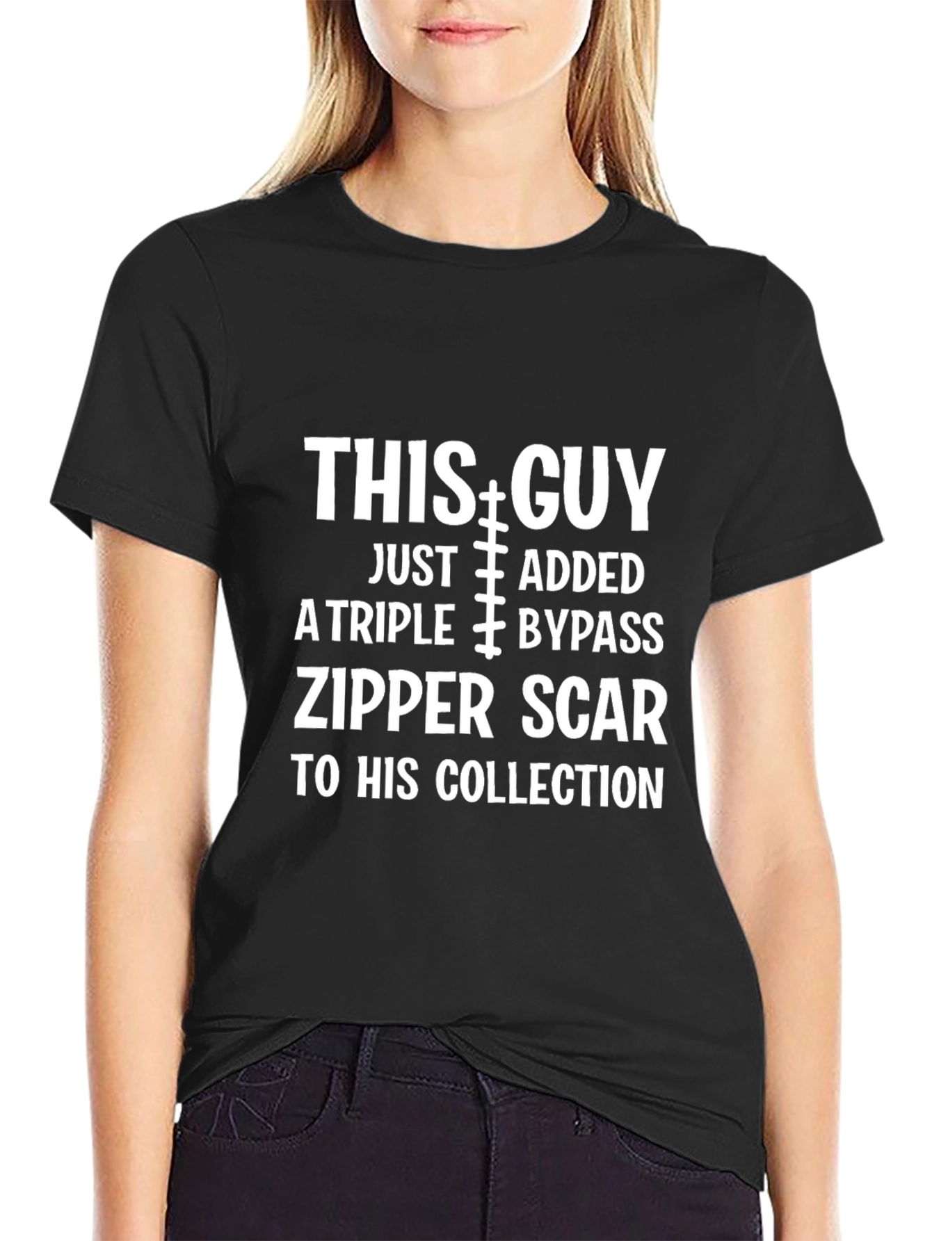 Triple Bypass Zipper Scar T-Shirt