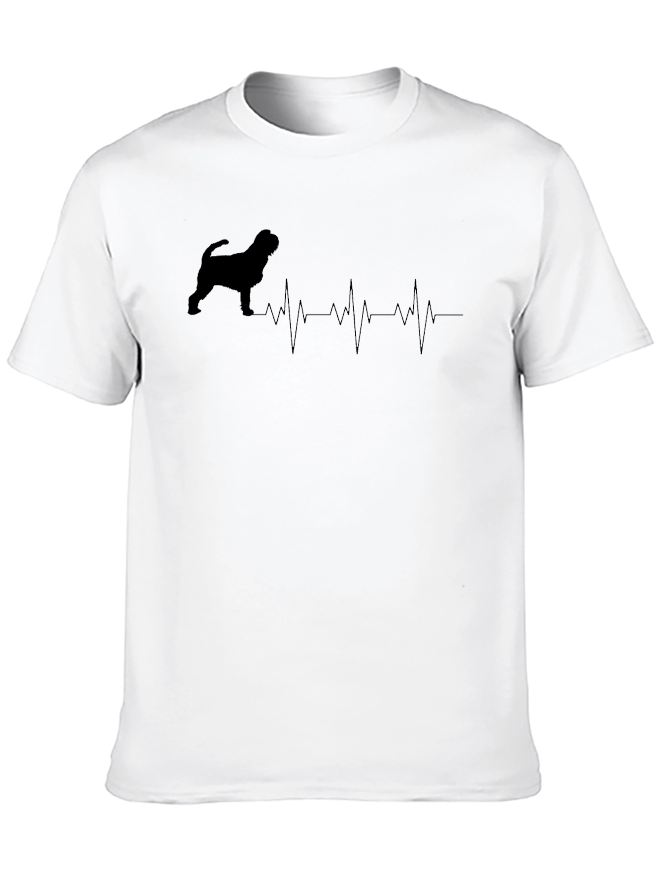 Dog Heartbeat Graphic Tee - Black