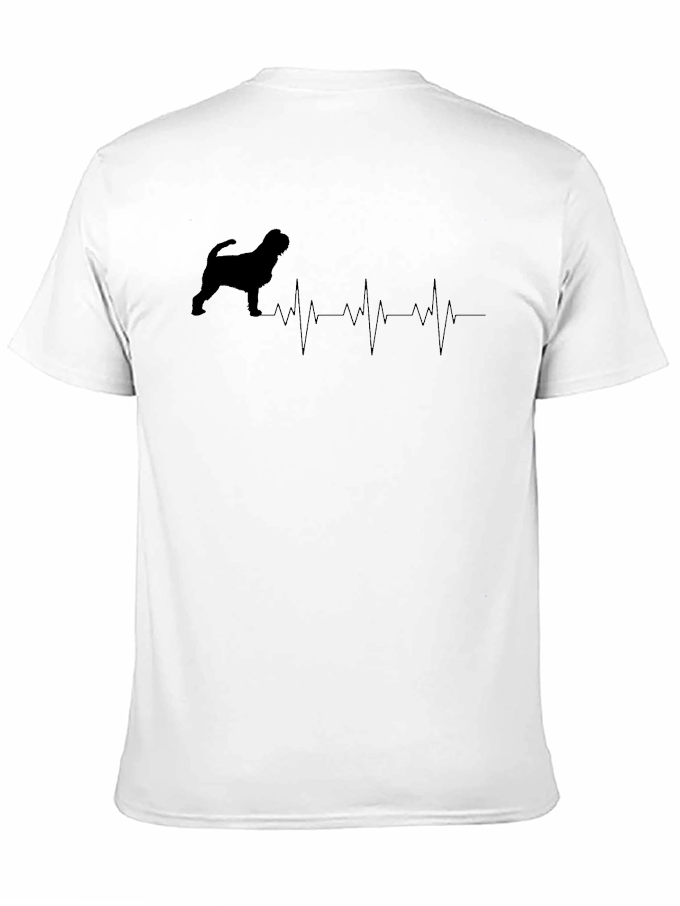 Dog Heartbeat Graphic Tee - Black