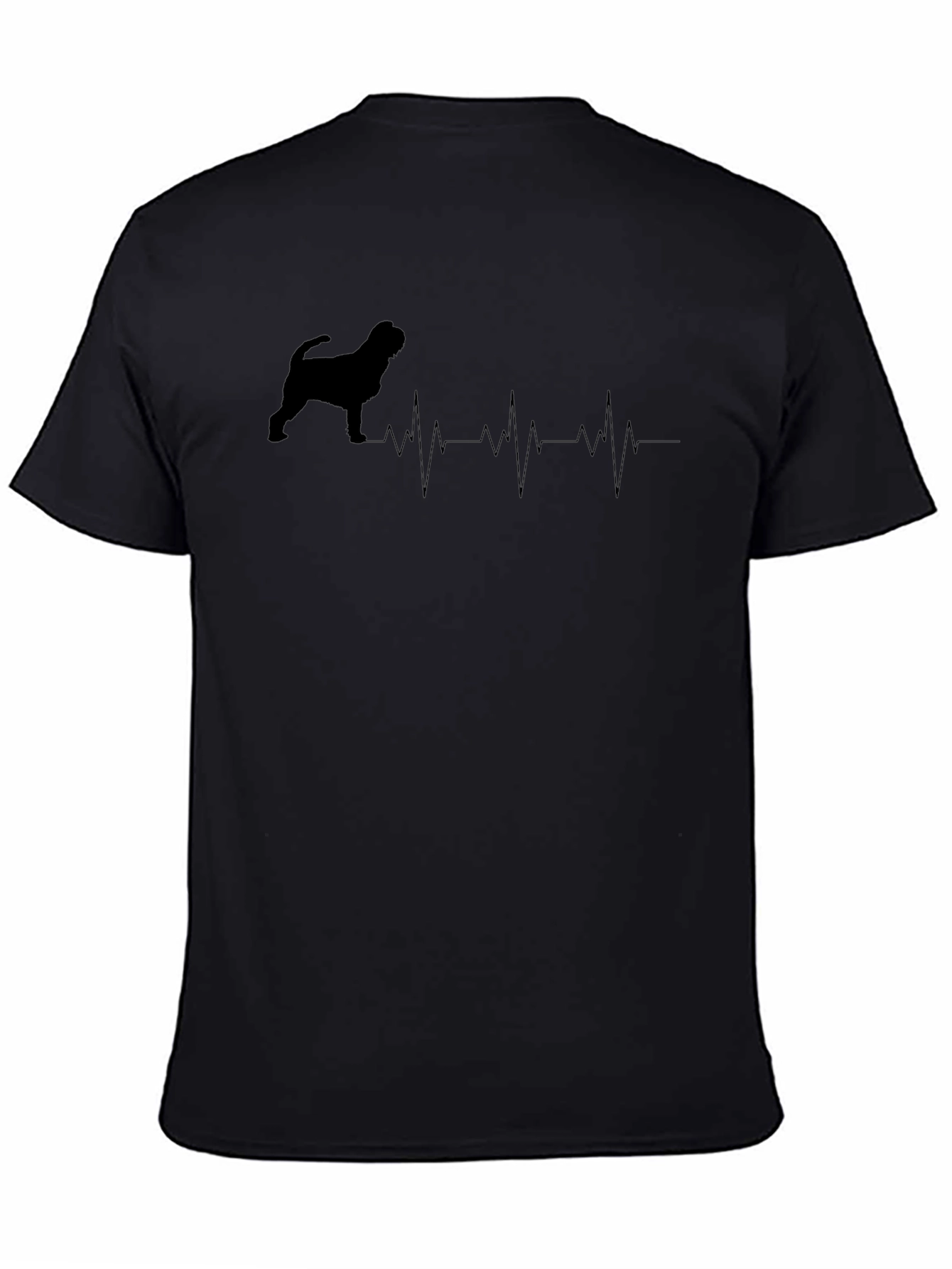 Dog Heartbeat Graphic Tee - Black