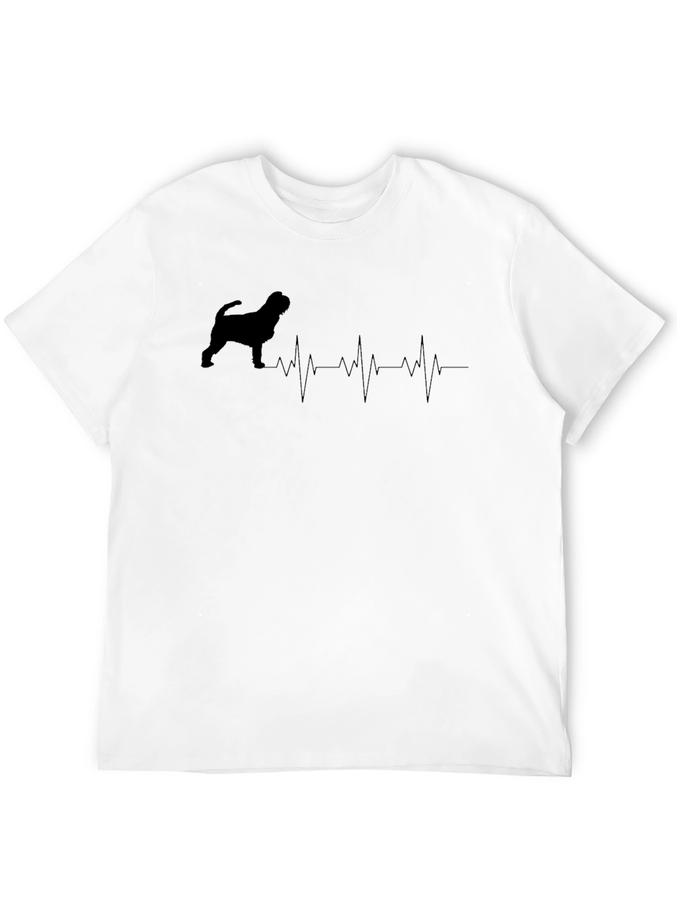 Dog Heartbeat Graphic Tee - Black