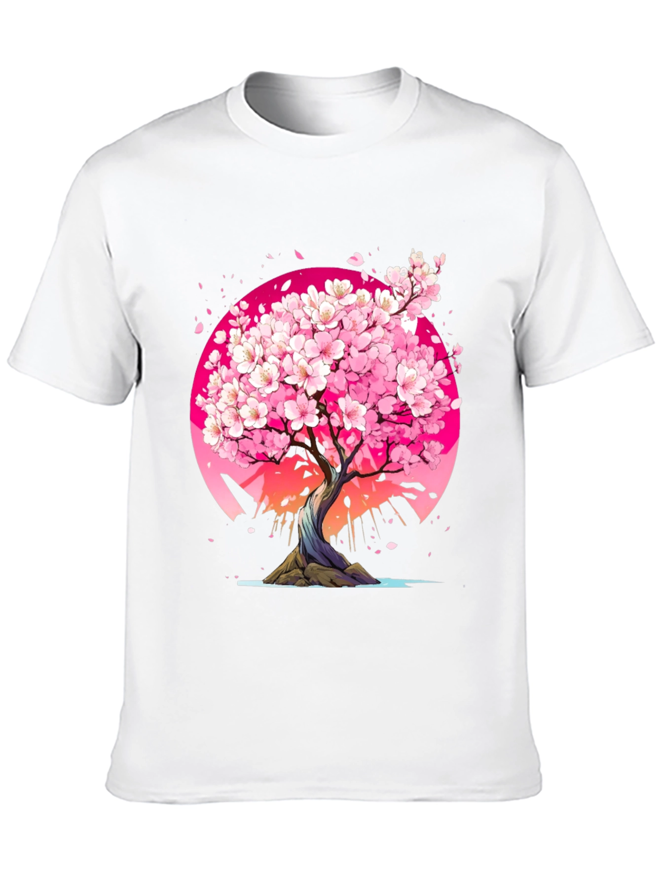 Cherry Blossom Tree Graphic Tee - Black
