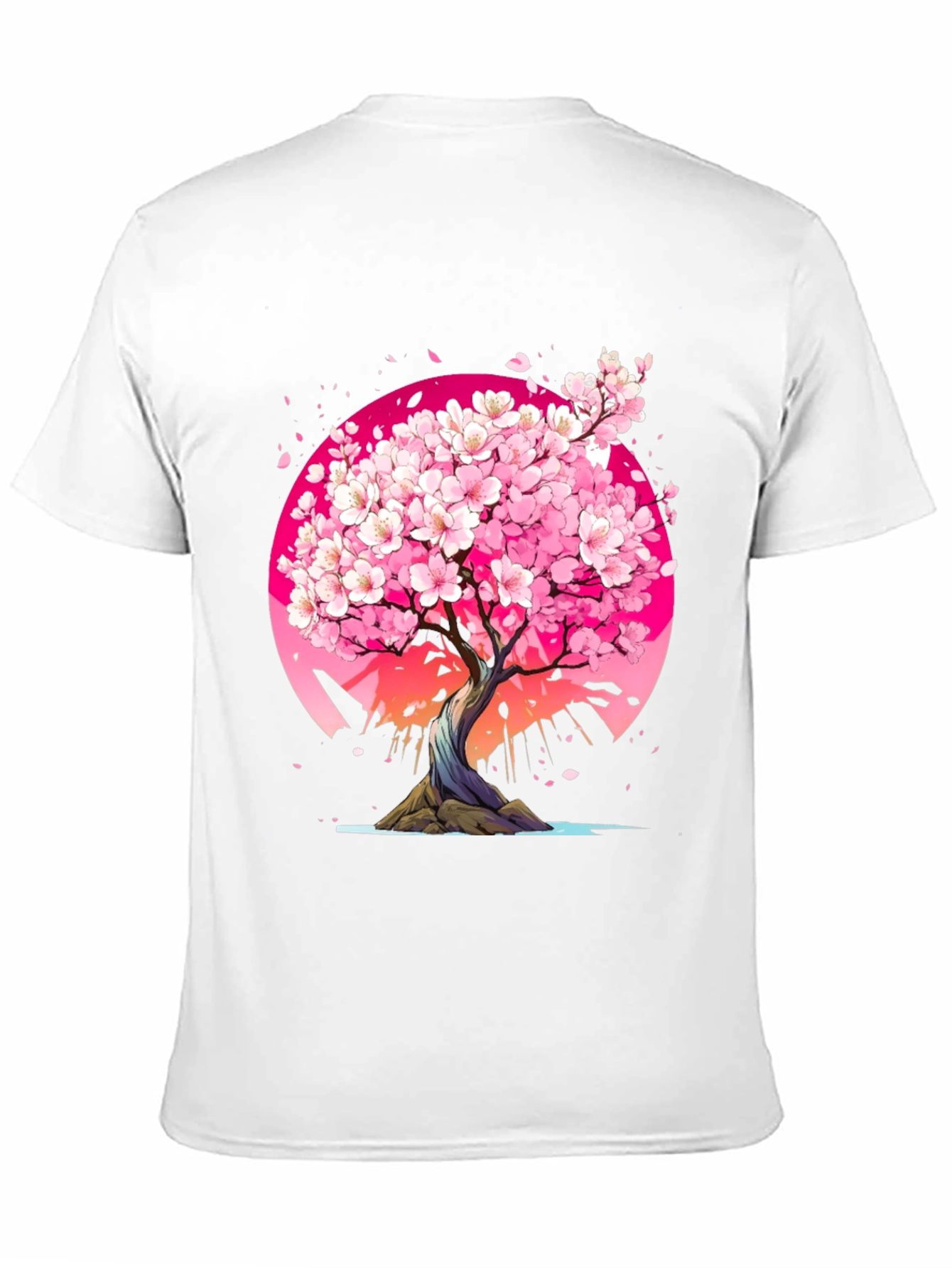 Cherry Blossom Tree Graphic Tee - Black