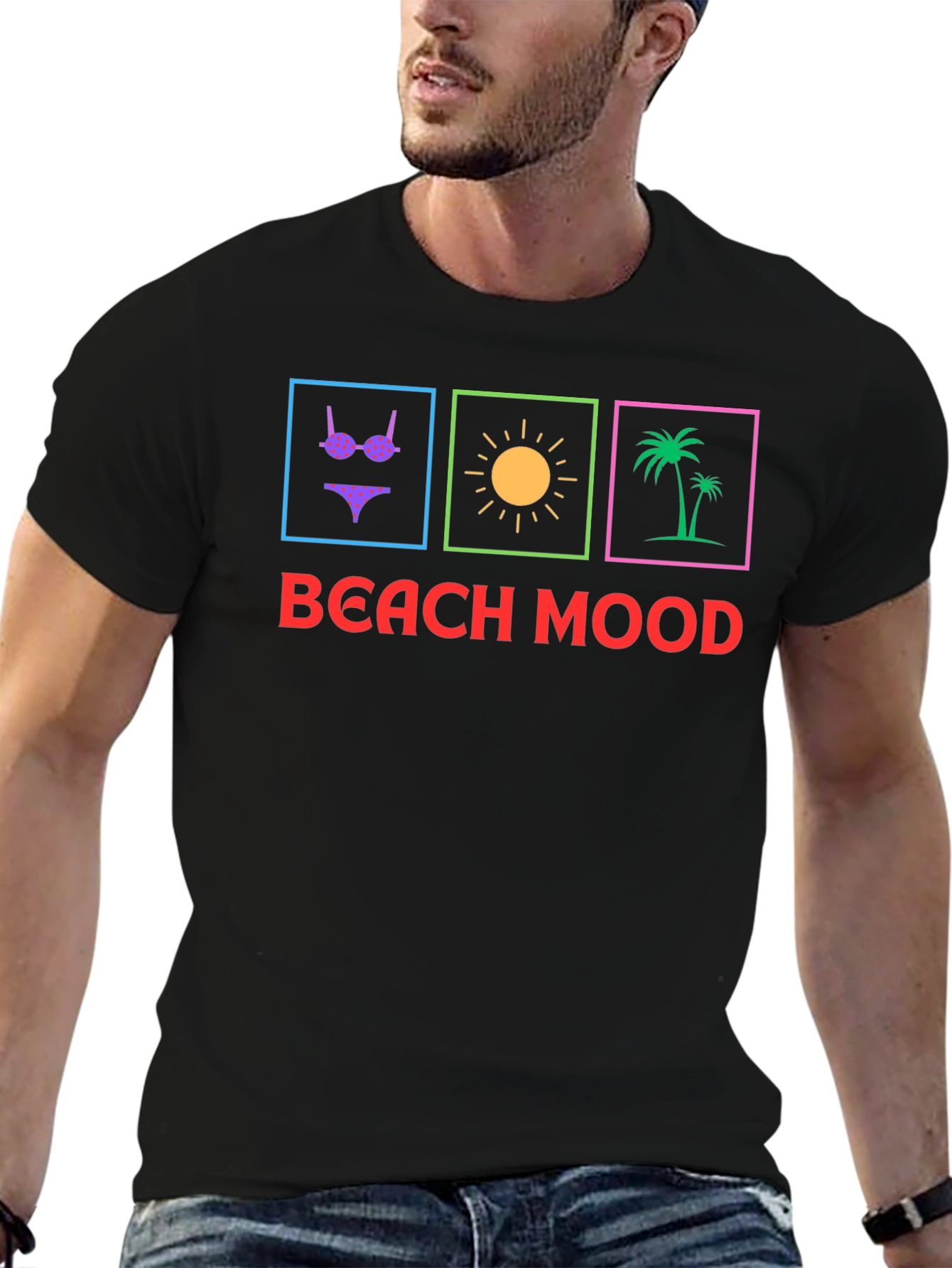 Beach Mood Graphic Tee - Summer Vibes T-Shirt