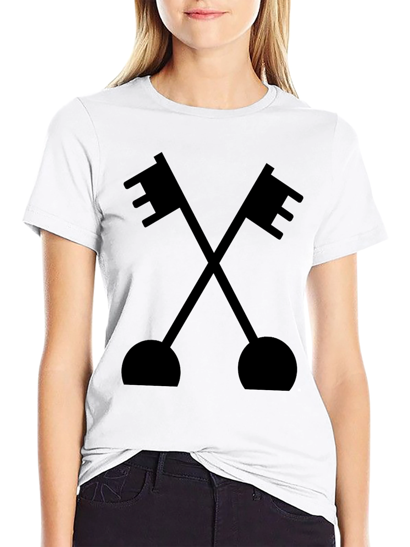Crossed Keys Graphic Tee - Classic Black T-Shirt