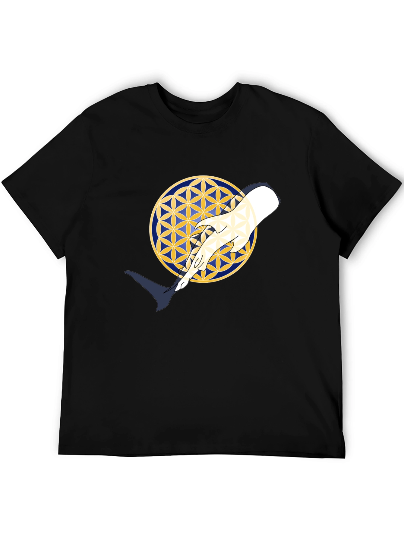 Geometric Hand Graphic Black T-Shirt