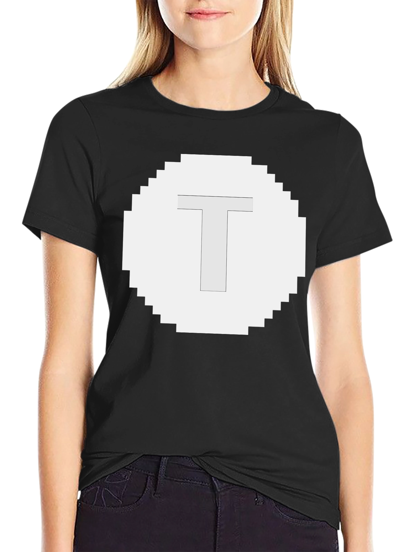 Pixel T Graphic Tee - Black Casual Shirt
