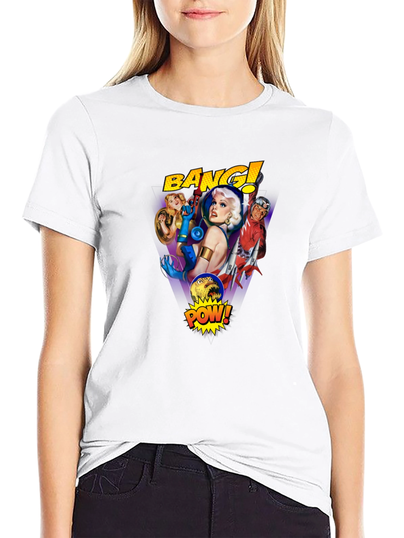 Retro Sci-Fi Comic T-Shirt - Bang! Pow!