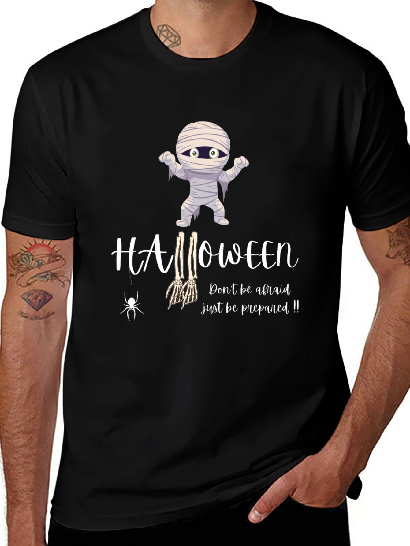 Halloween Mummy Graphic T-Shirt - Be Prepared!