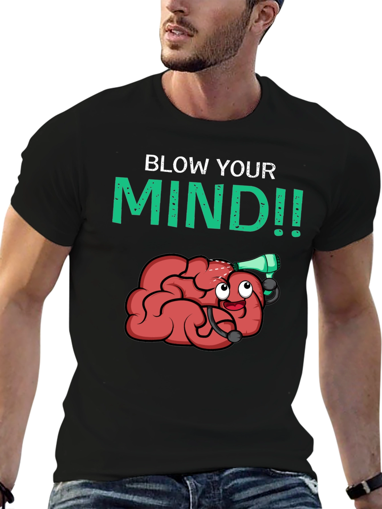 Blow Your Mind T-Shirt - Funny Brain Cartoon Tee