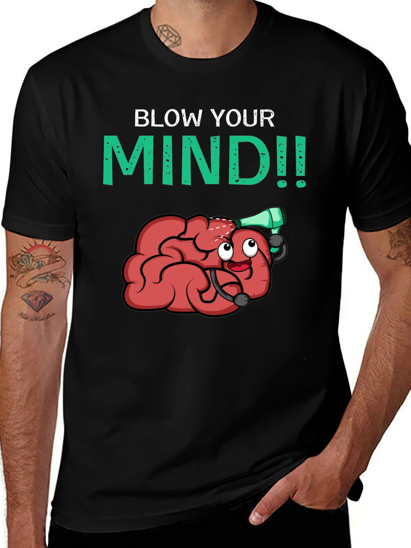 Blow Your Mind T-Shirt - Funny Brain Cartoon Tee