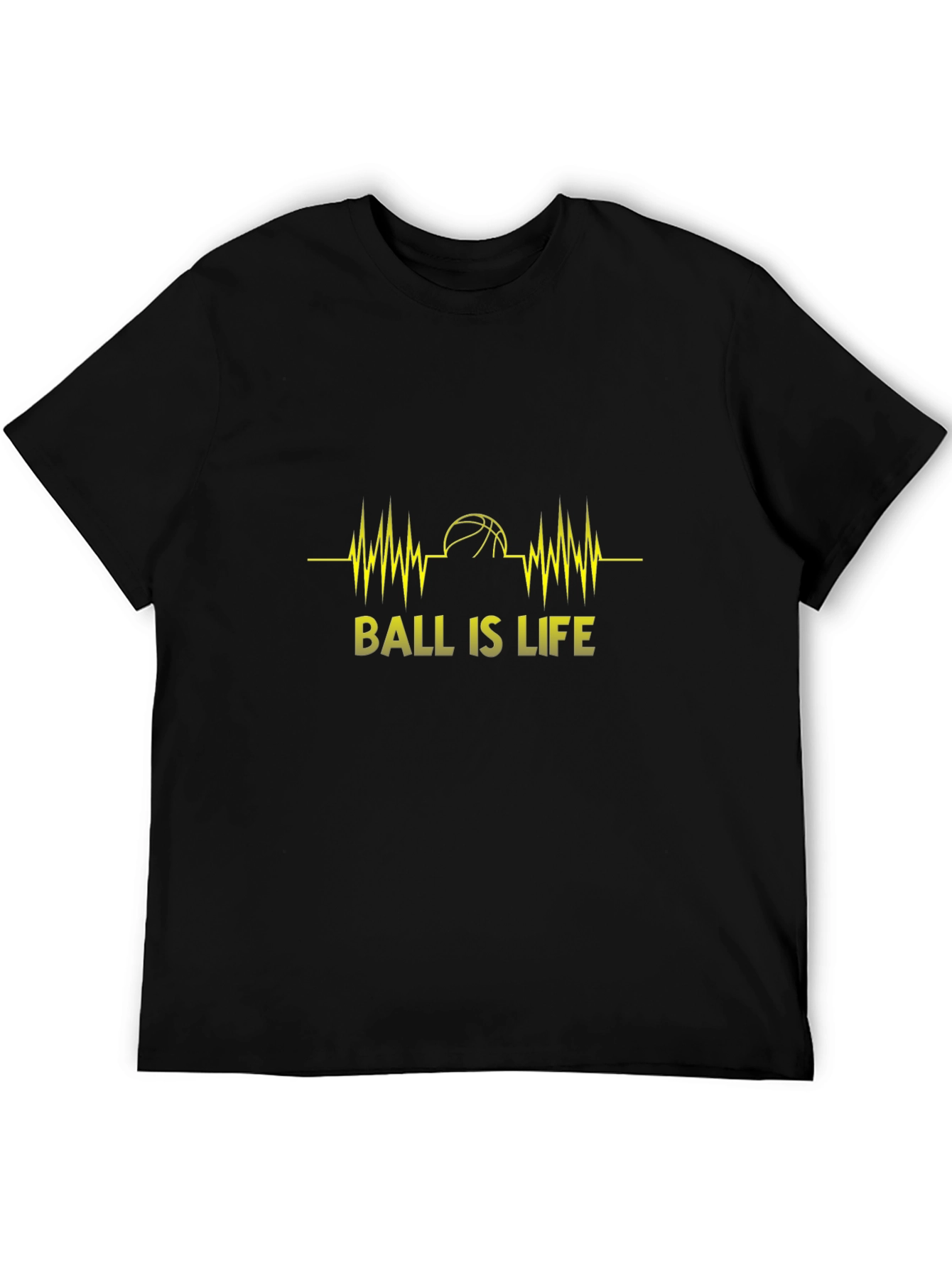 Ball is Life Graphic Tee - Black Cotton T-Shirt