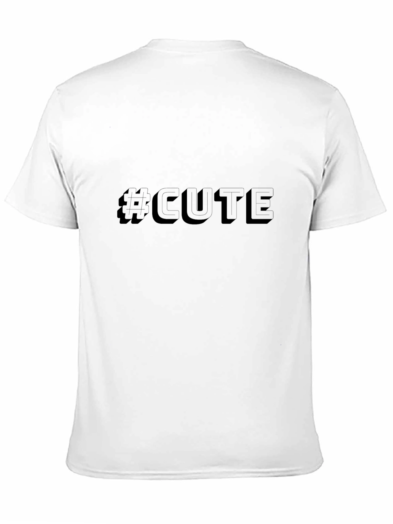 #CUTE Black Graphic T-Shirt - Casual Style