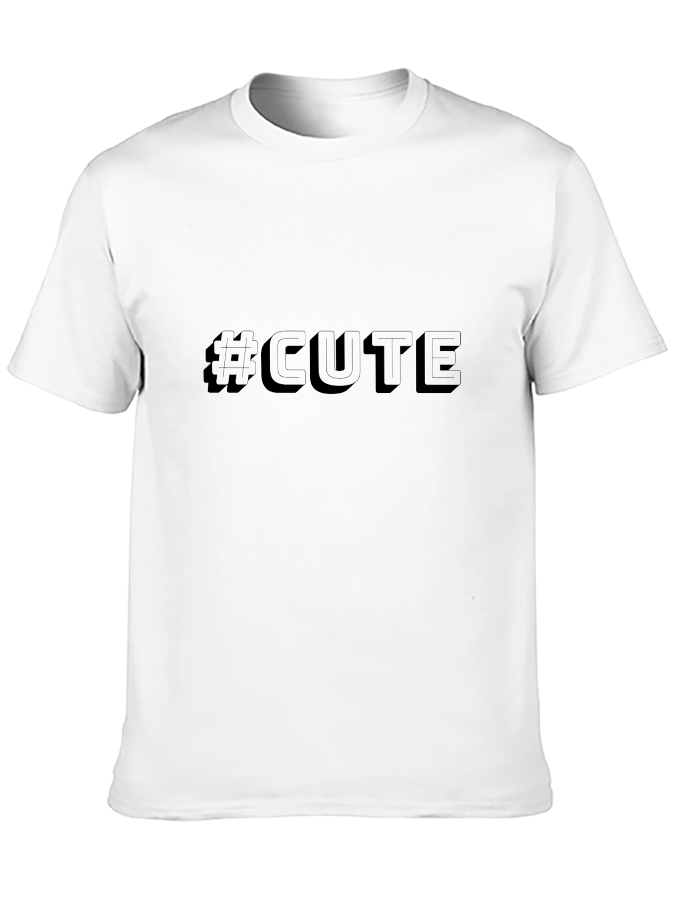 #CUTE Black Graphic T-Shirt - Casual Style
