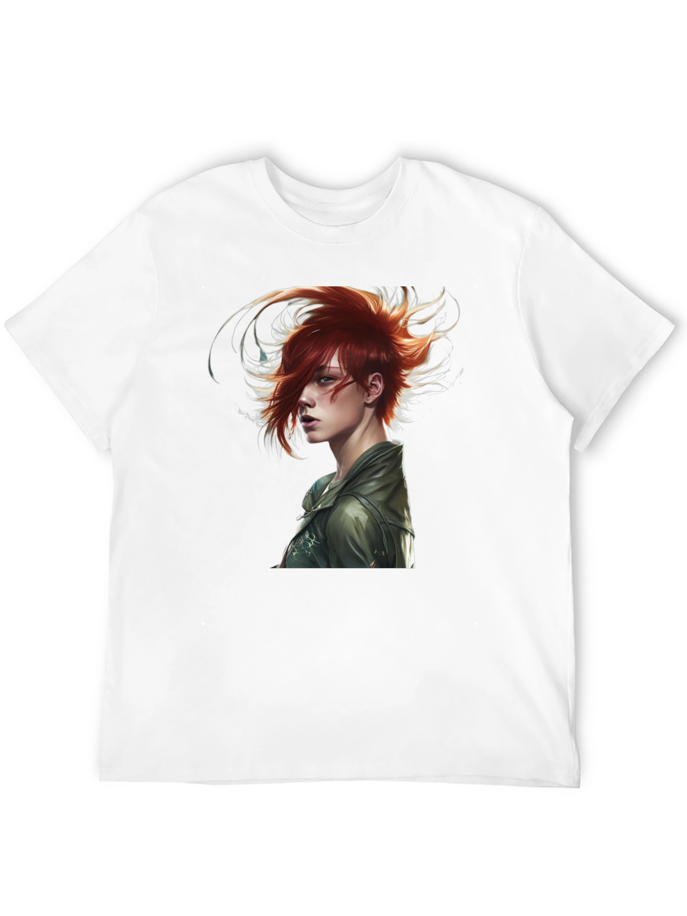 Edgy Anime Character Black T-Shirt