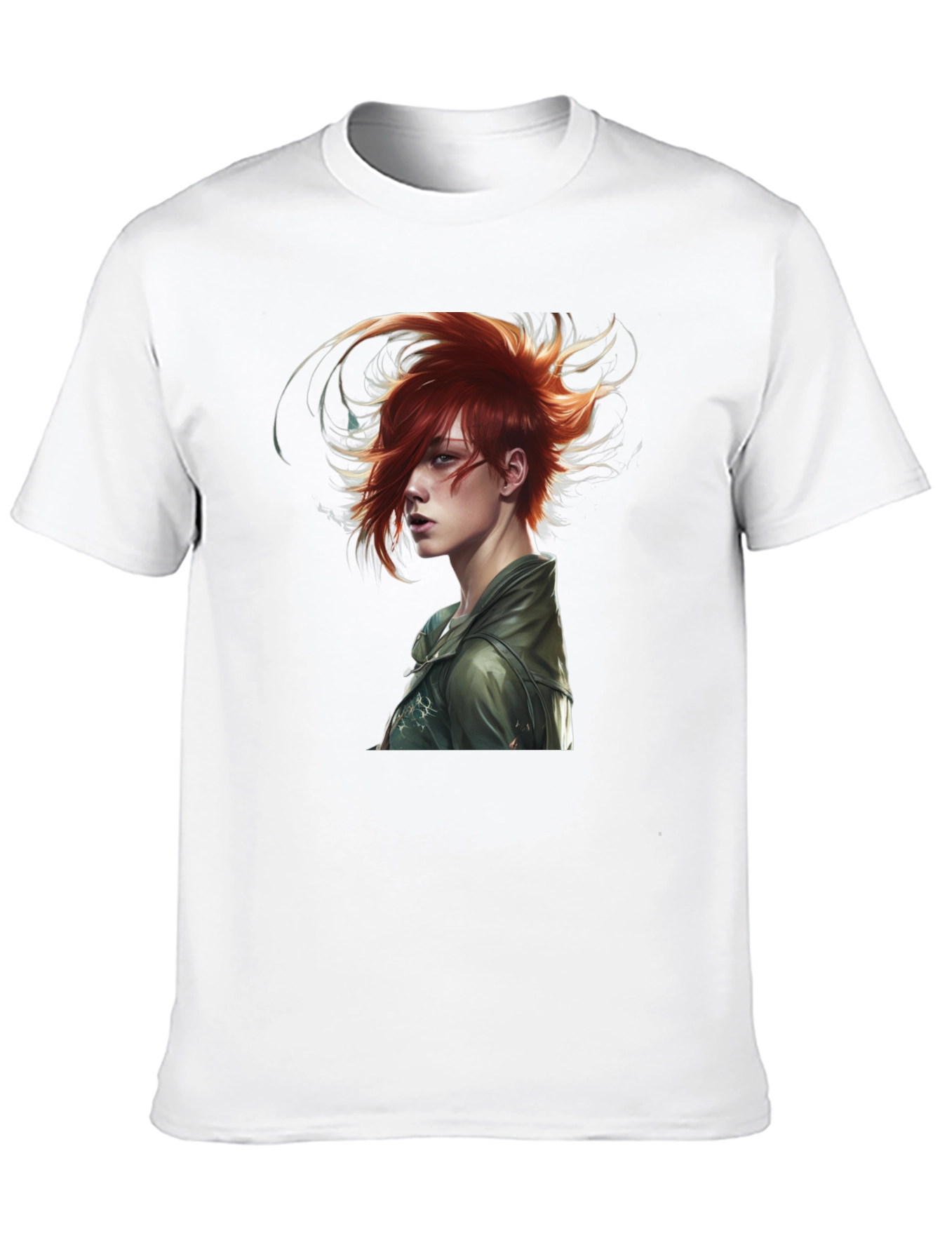 Edgy Anime Character Black T-Shirt