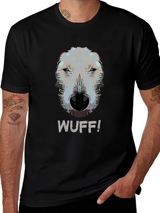 WUFF! Dog Graphic Tee - Casual Black T-Shirt
