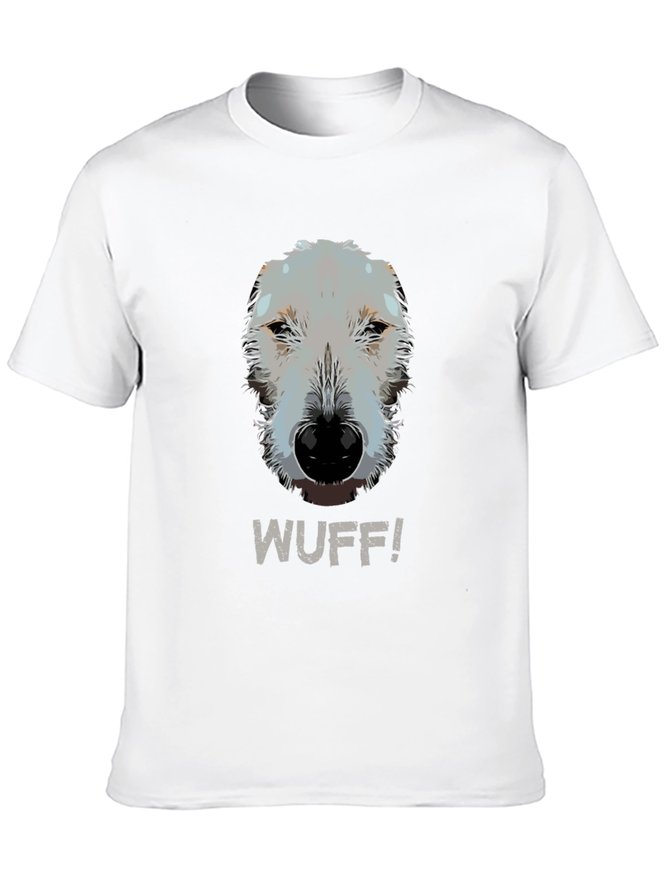 WUFF! Dog Graphic Tee - Casual Black T-Shirt
