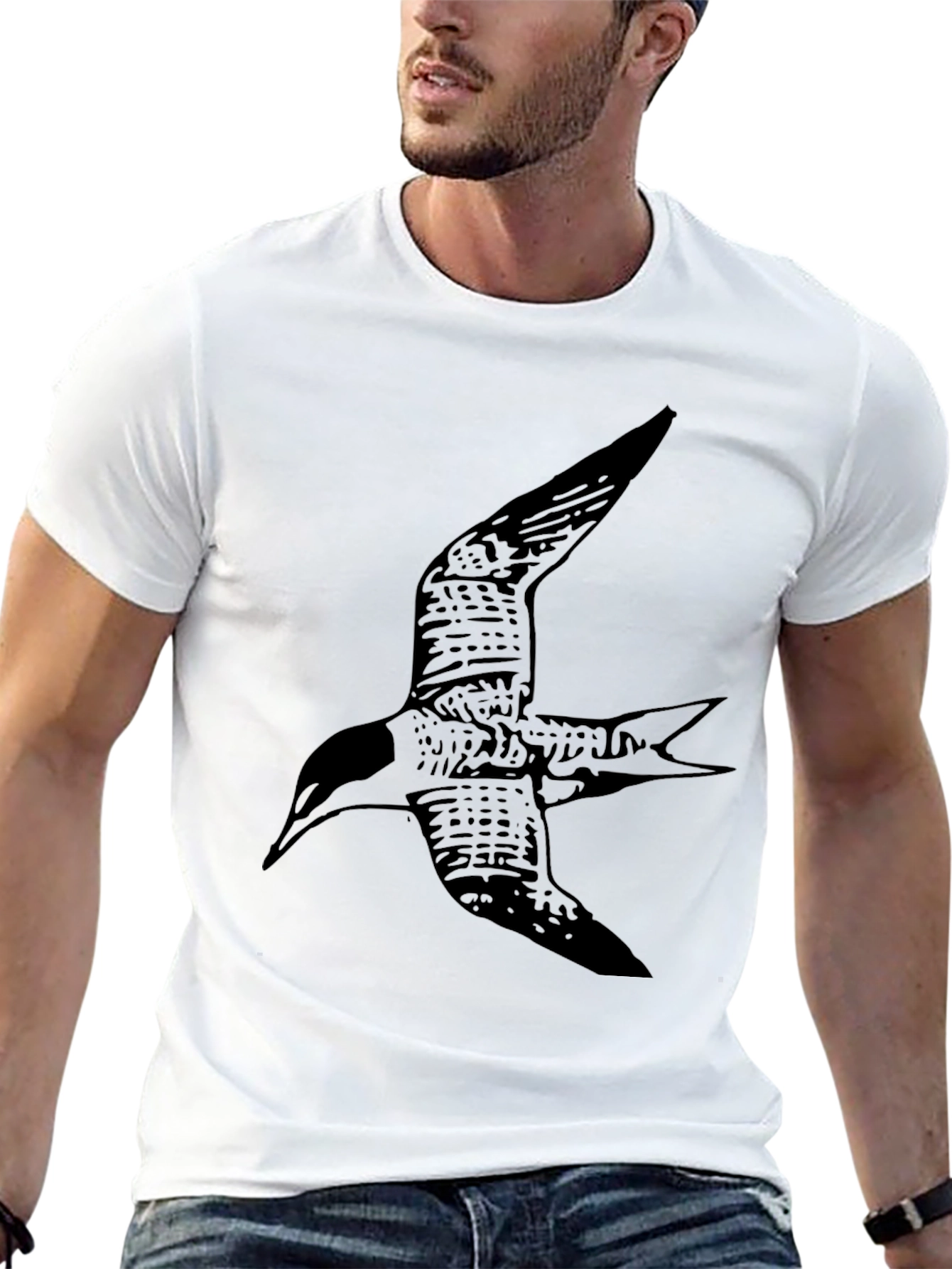 Black Bird Graphic Tee - Casual Style