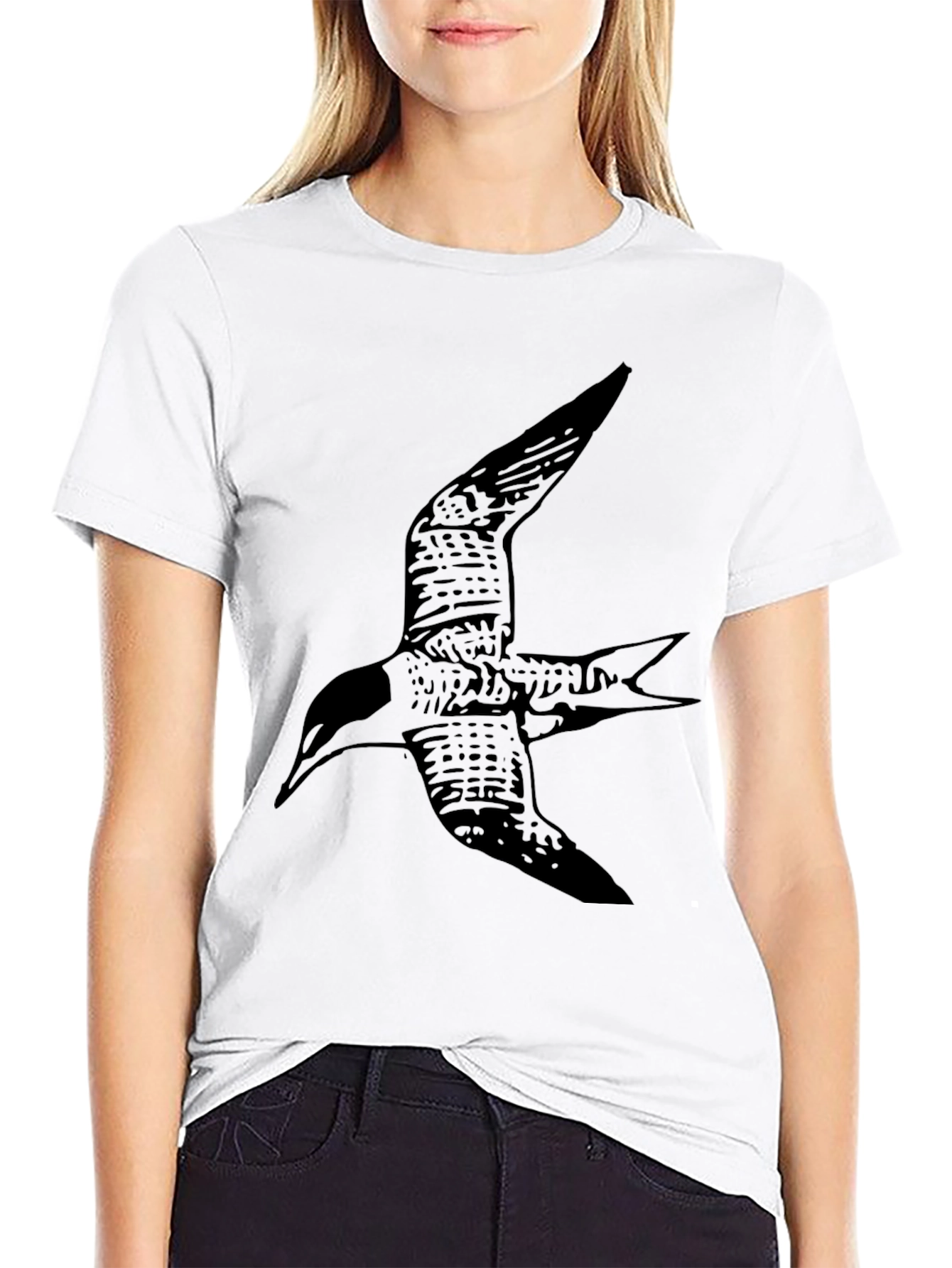 Black Bird Graphic Tee - Casual Style