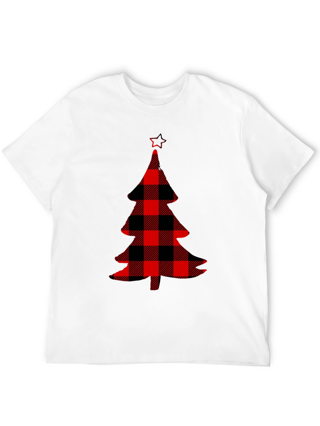 Buffalo Plaid Christmas Tree Graphic Tee