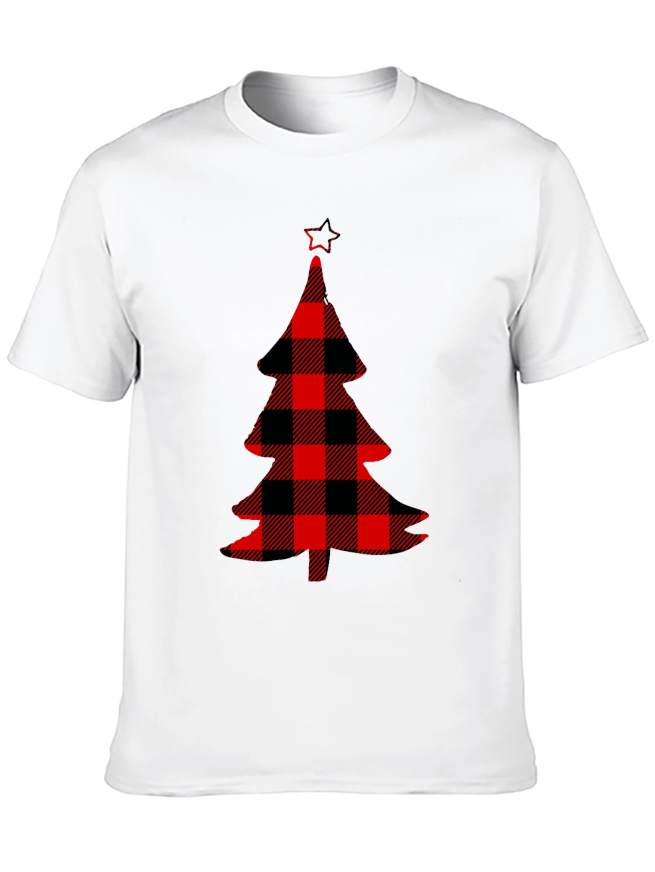 Buffalo Plaid Christmas Tree Graphic Tee