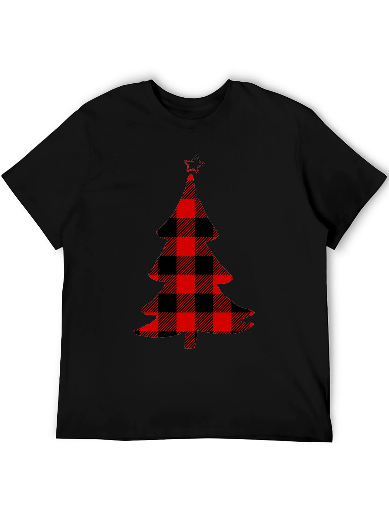 Buffalo Plaid Christmas Tree Graphic Tee