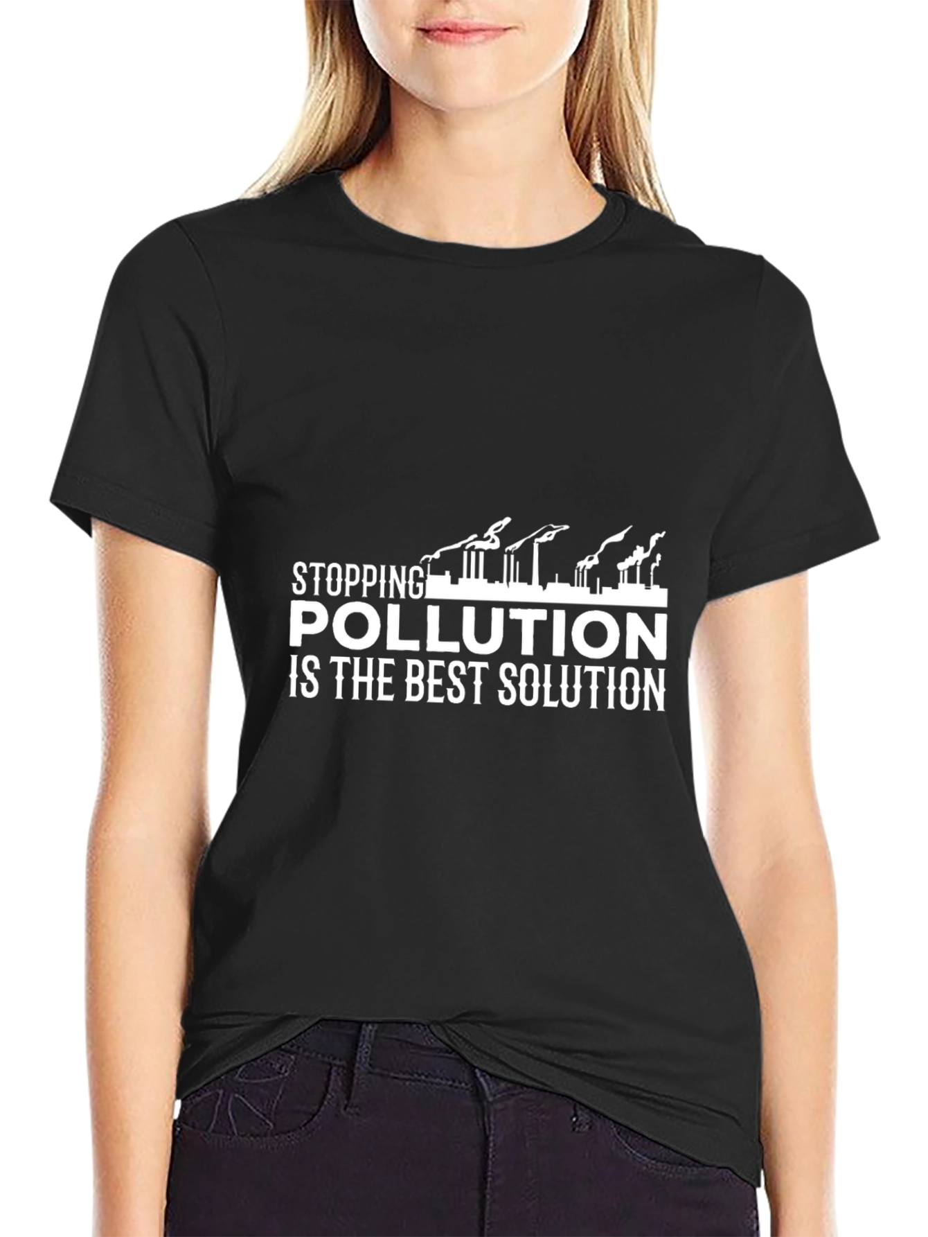 Stop Pollution Graphic T-Shirt