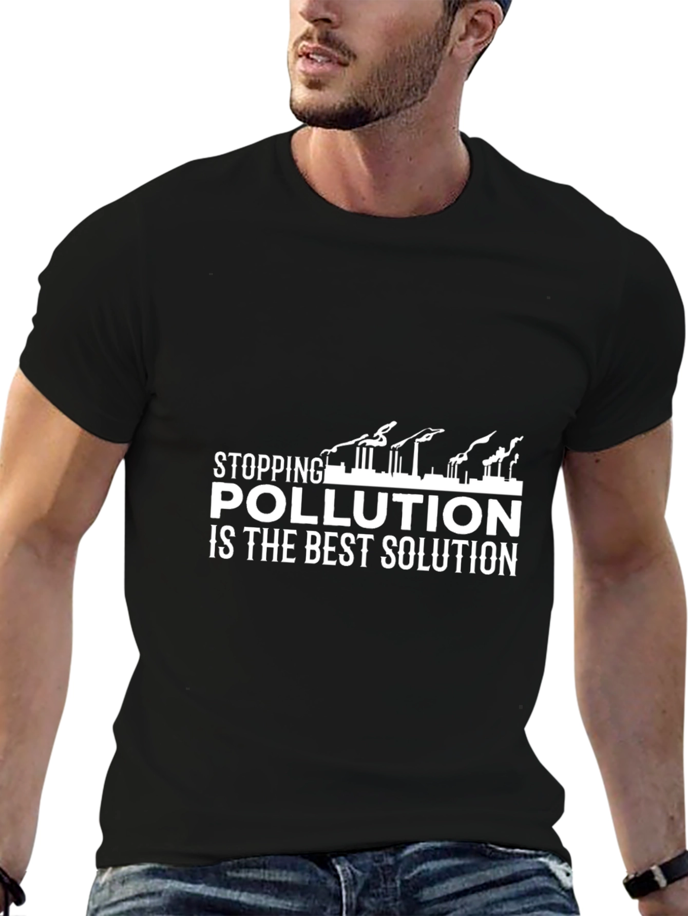 Stop Pollution Graphic T-Shirt