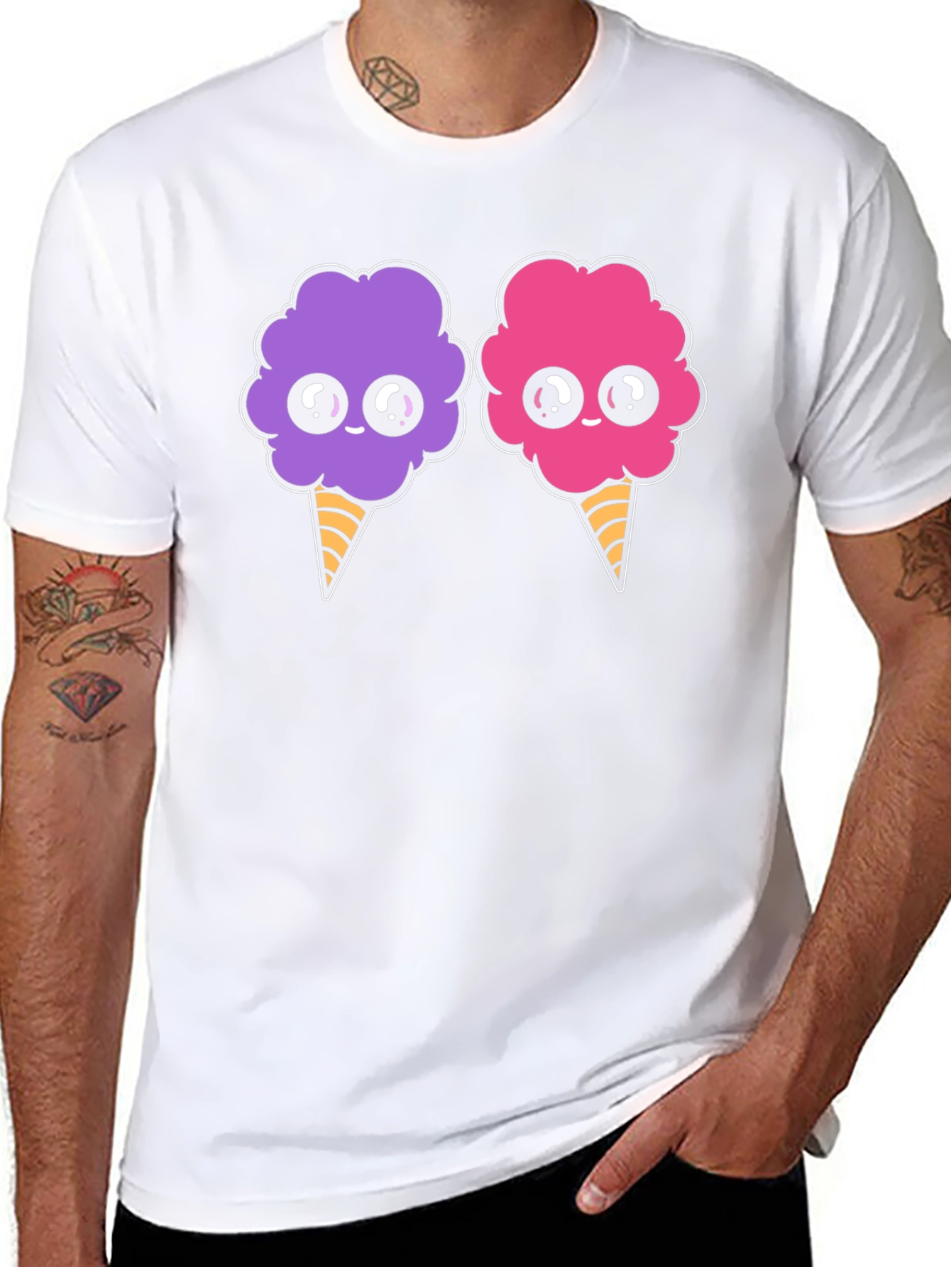 Cotton Candy Kawaii Graphic T-Shirt
