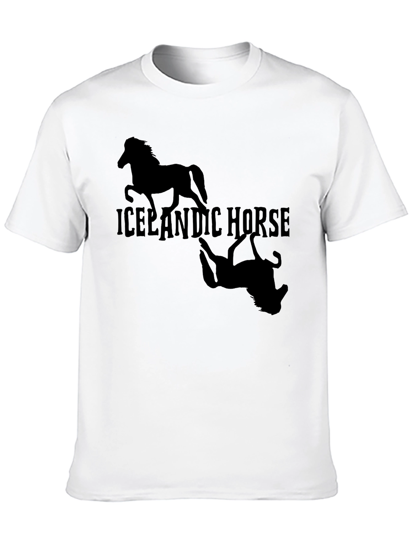 Icelandic Horse Graphic T-Shirt - Black