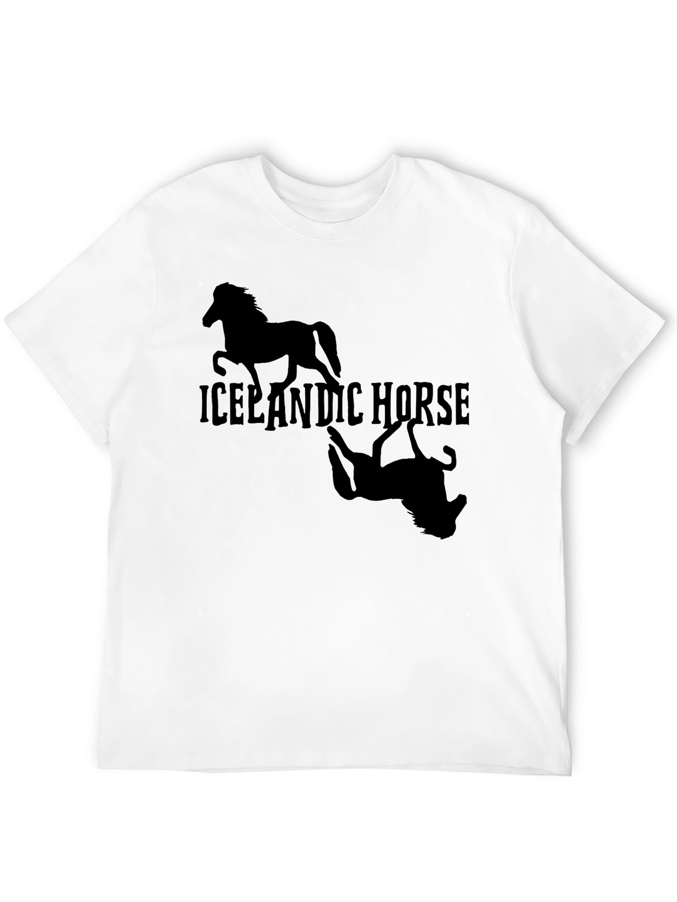 Icelandic Horse Graphic T-Shirt - Black