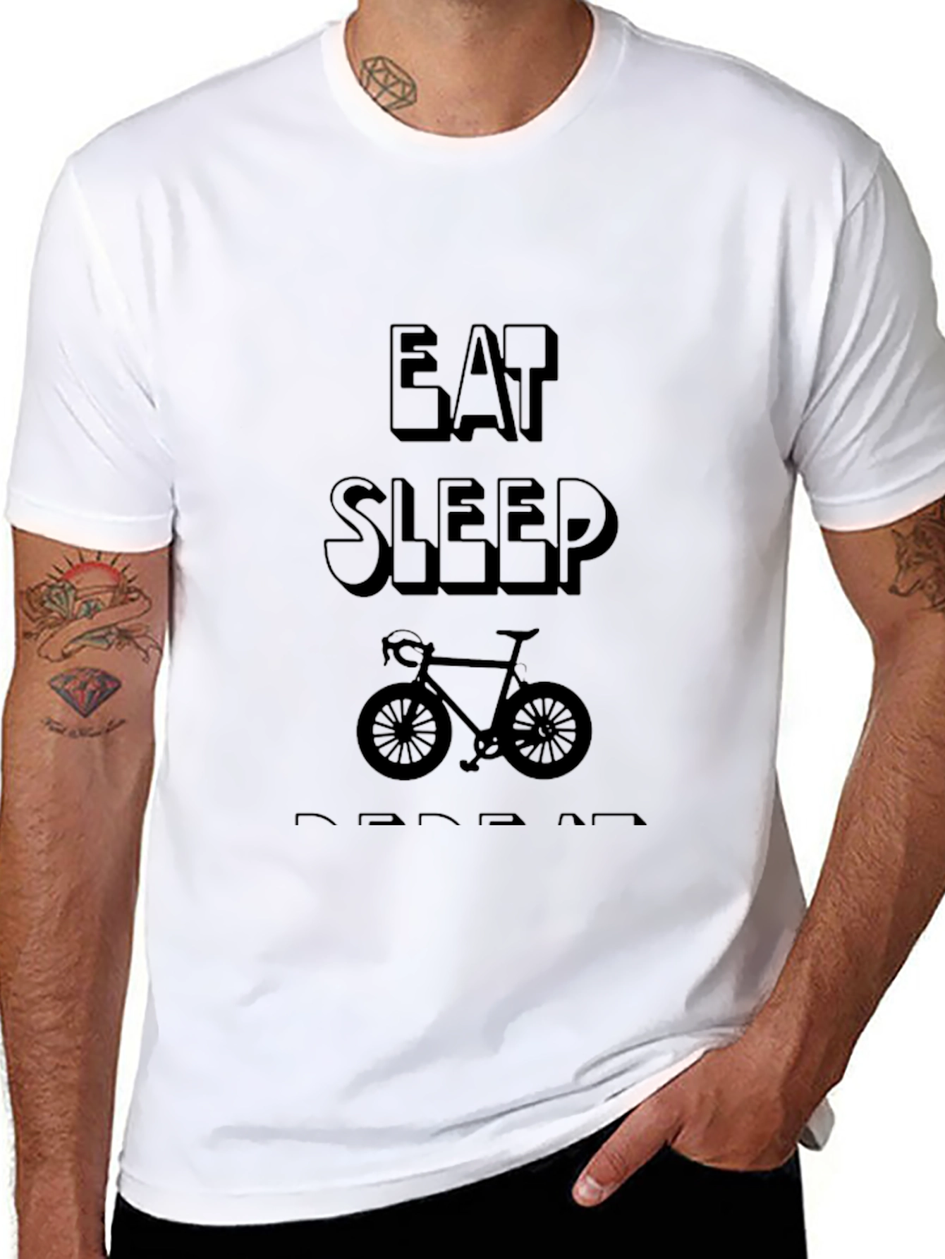 Eat Sleep Ride Repeat Black T-Shirt