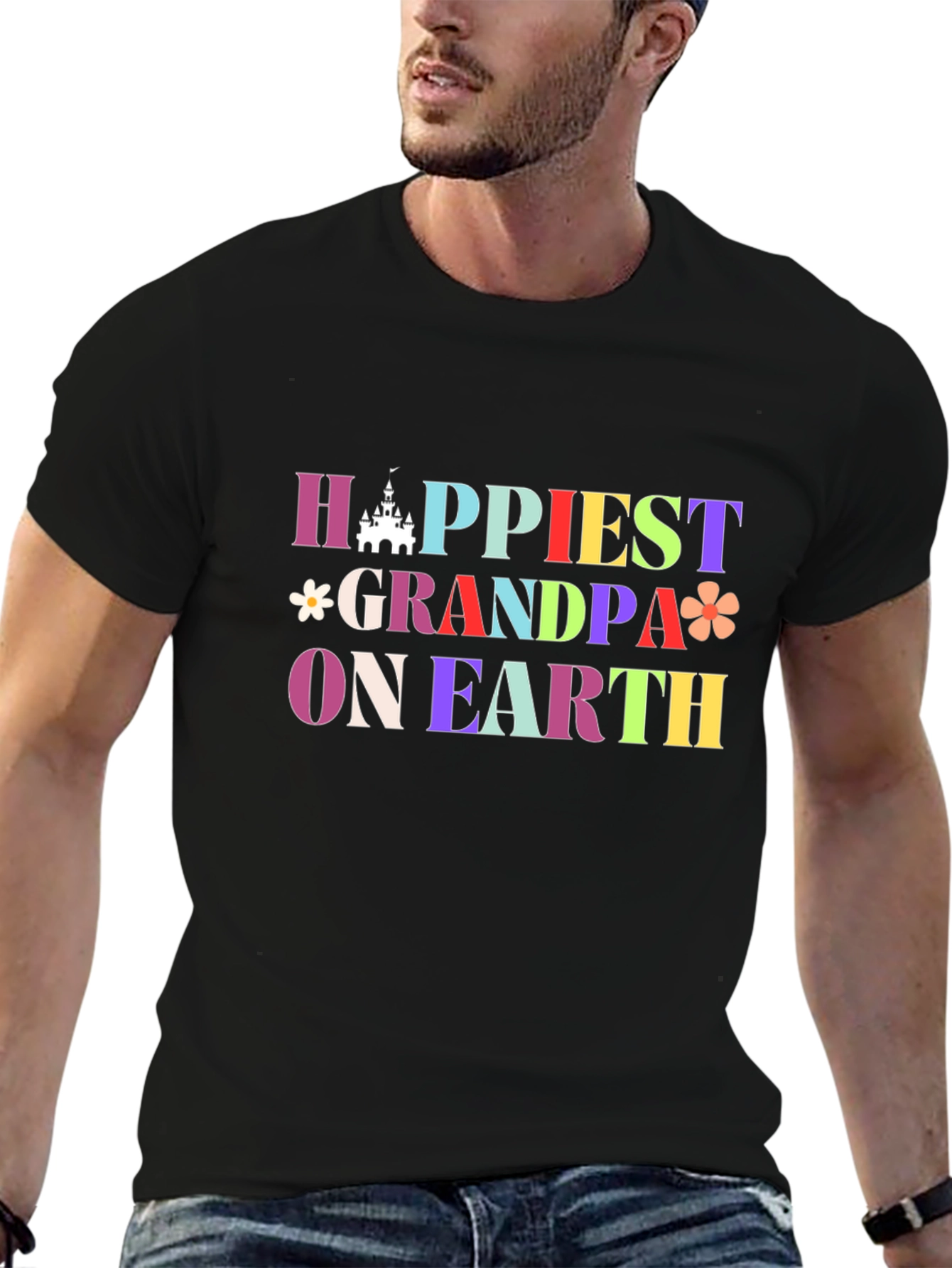 Happiest Grandpa on Earth Graphic T-Shirt