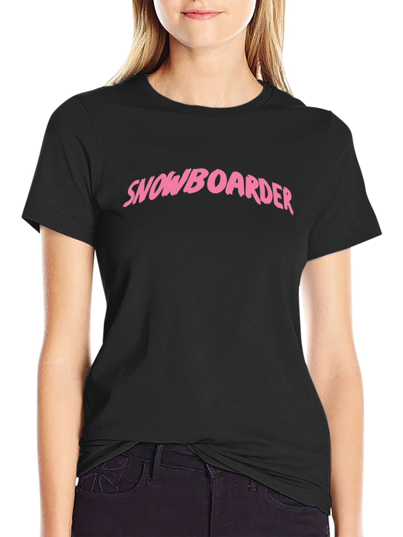 Snowboarder Graphic Tee - Black
