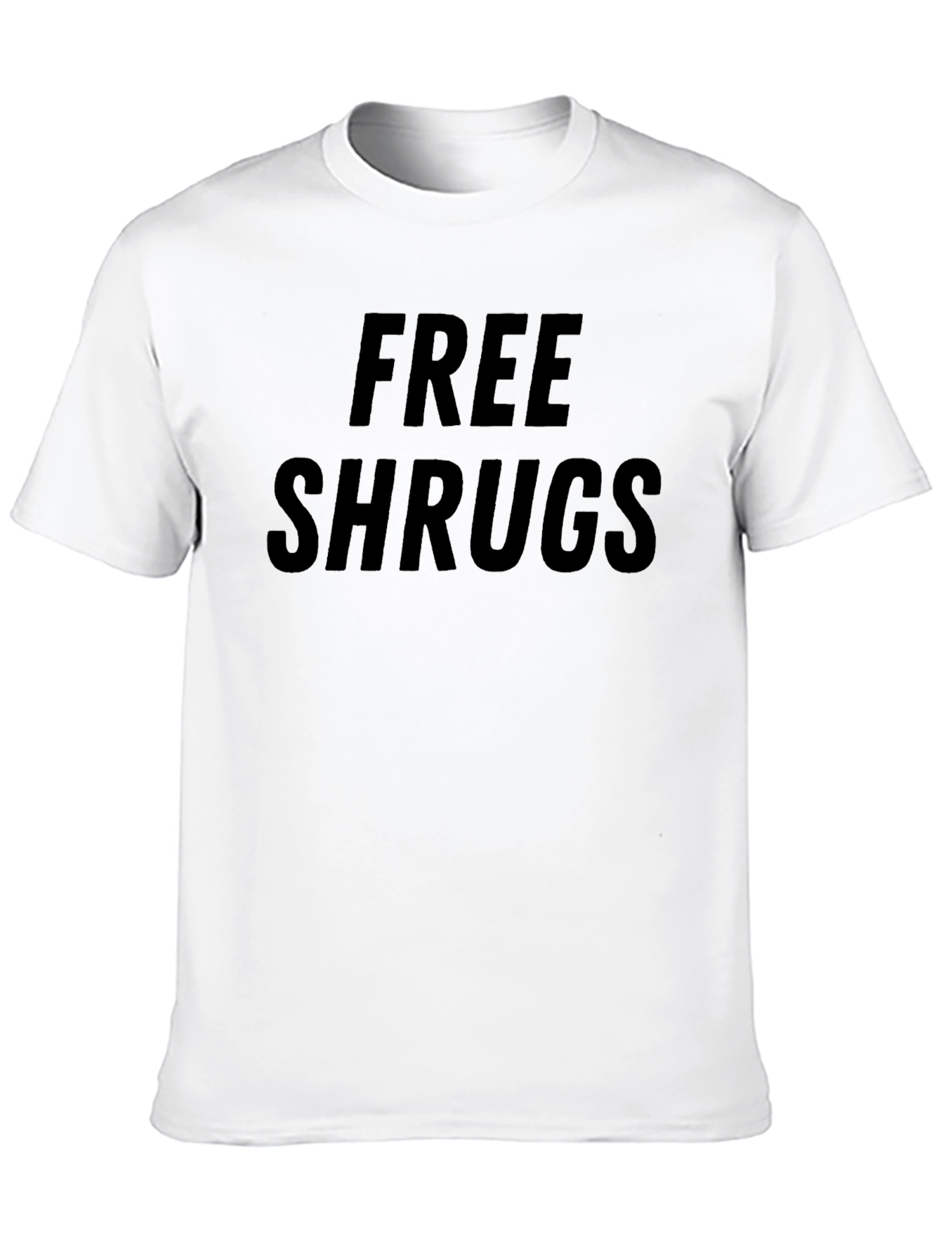 Free Shrugs Graphic Tee - Black Casual T-Shirt