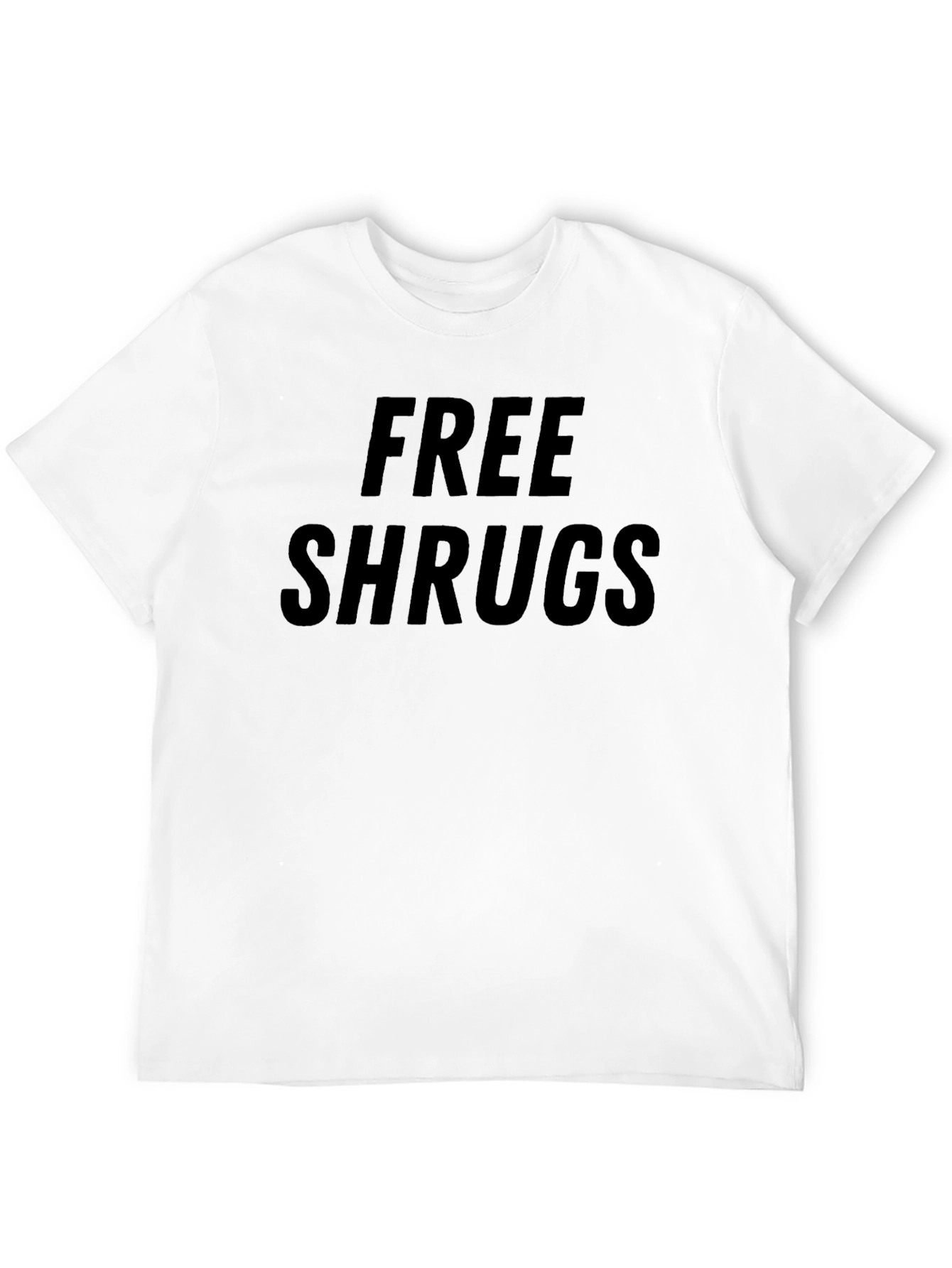 Free Shrugs Graphic Tee - Black Casual T-Shirt