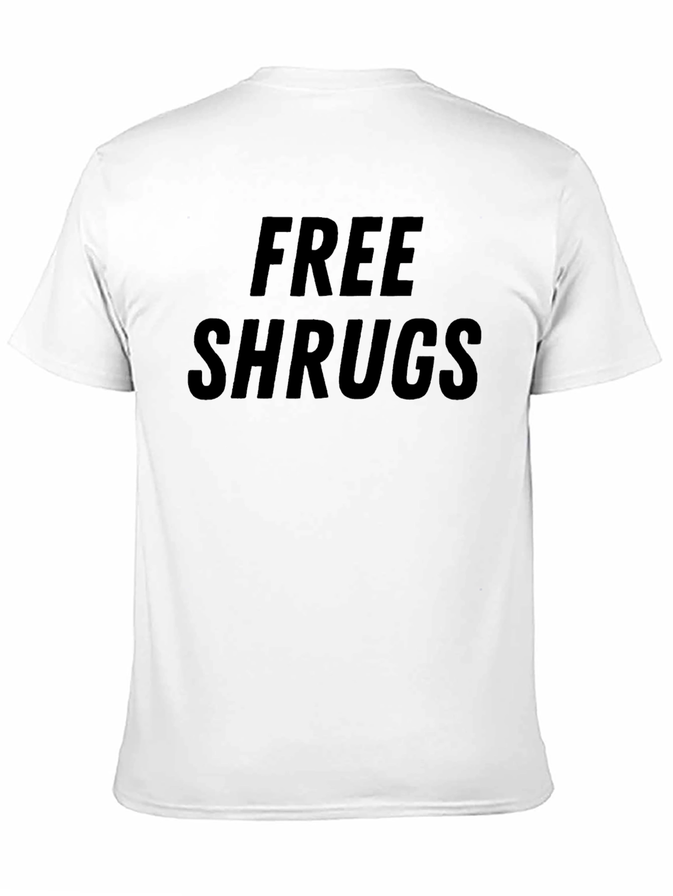 Free Shrugs Graphic Tee - Black Casual T-Shirt