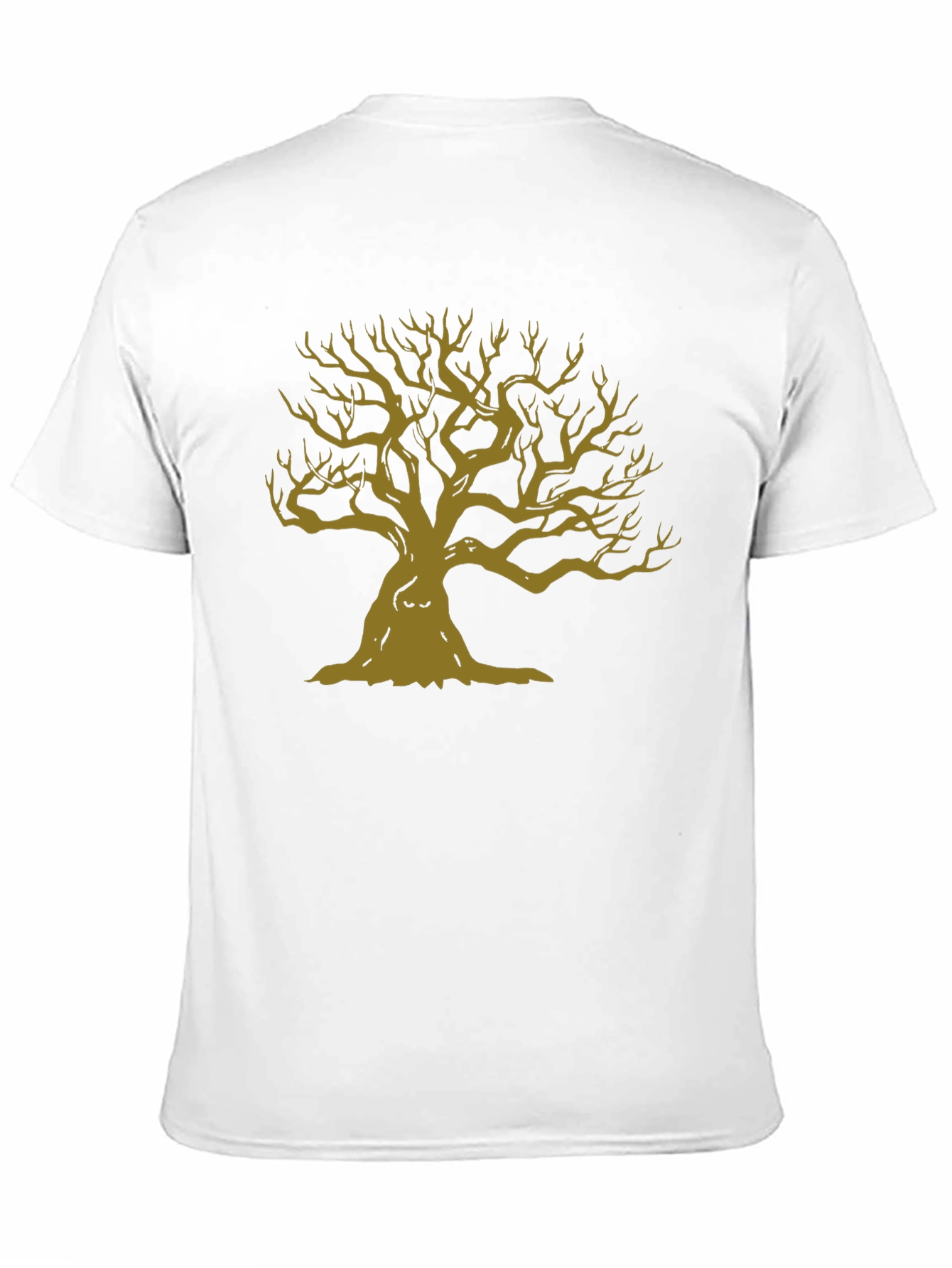 Mens Black T-Shirt with Graphic Tree Design