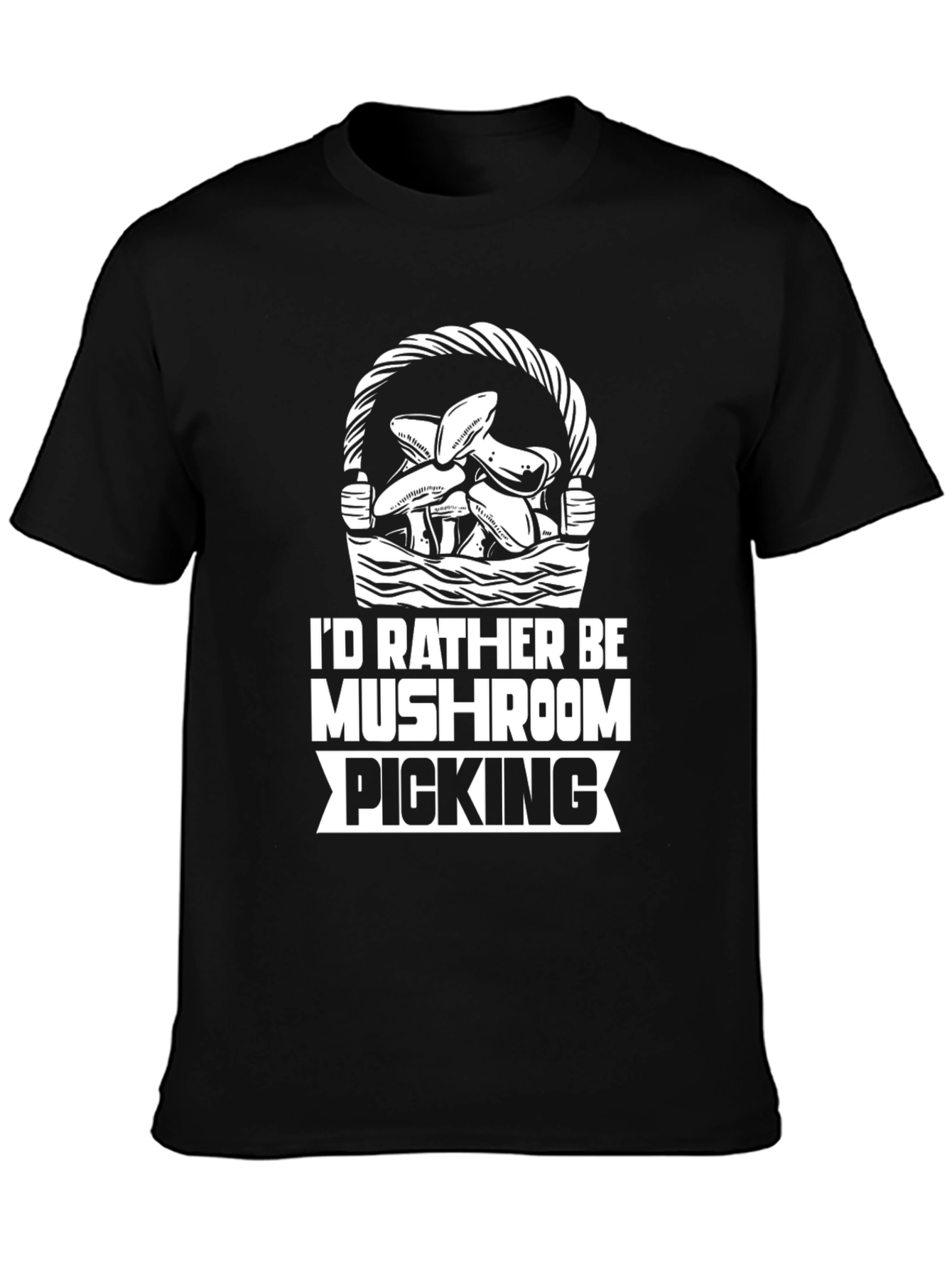 Mushroom Picking Graphic T-Shirt - Novelty Tee