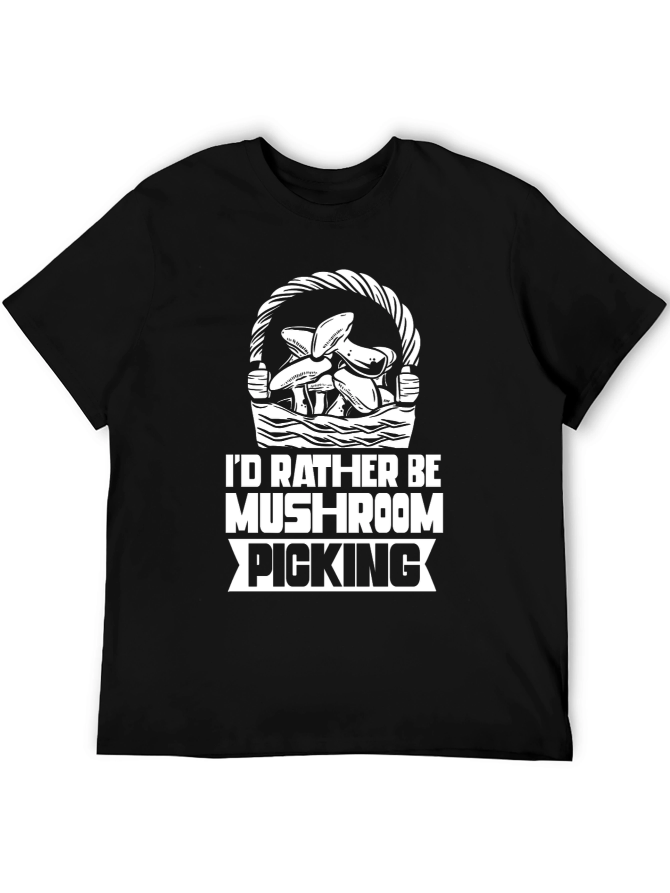 Mushroom Picking Graphic T-Shirt - Novelty Tee