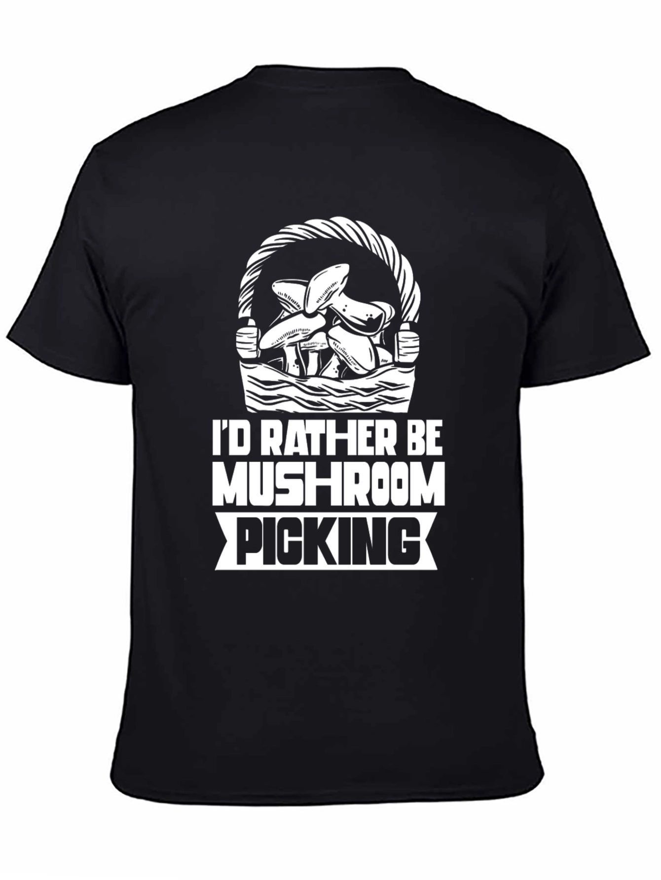 Mushroom Picking Graphic T-Shirt - Novelty Tee