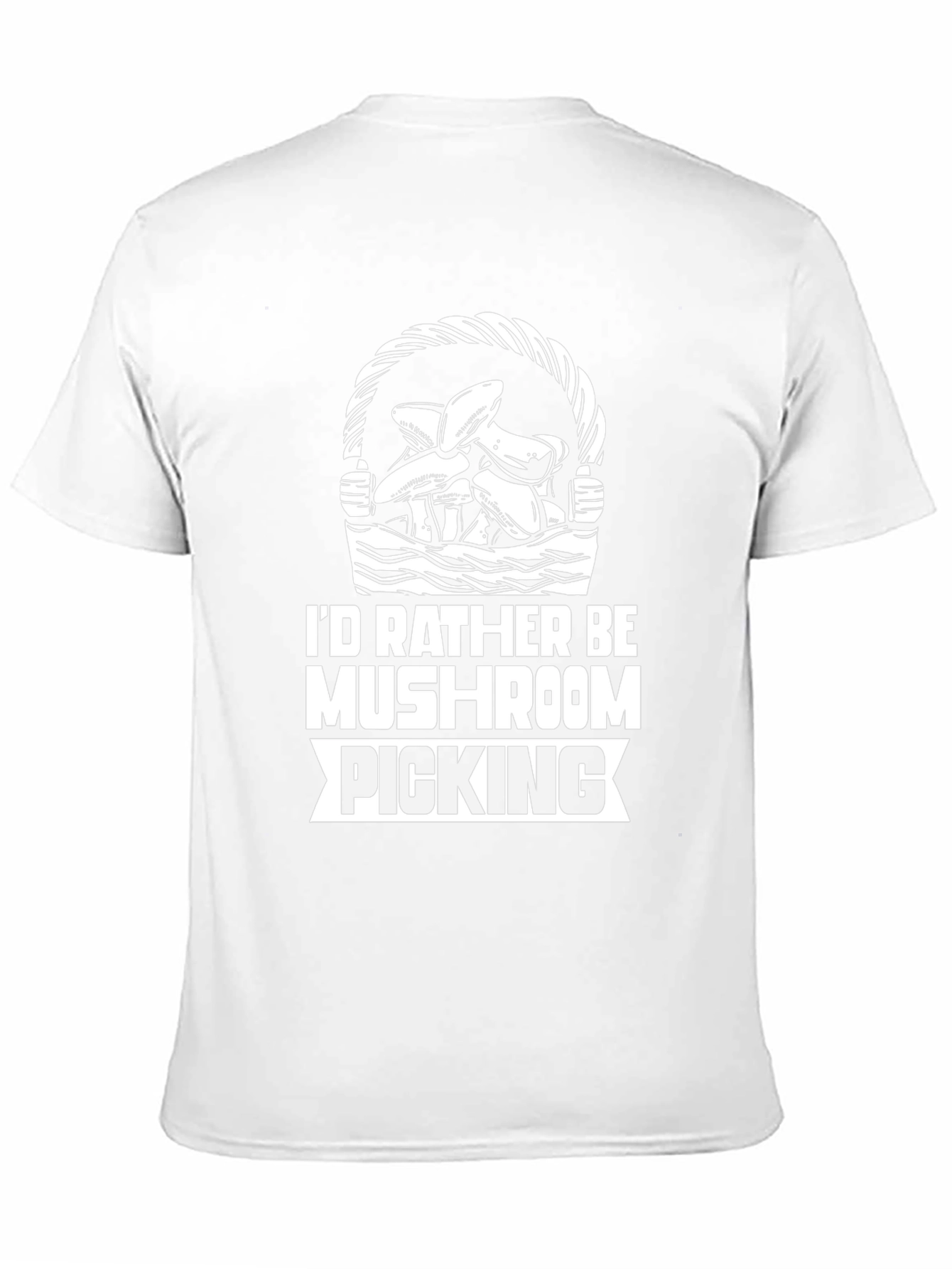 Mushroom Picking Graphic T-Shirt - Novelty Tee